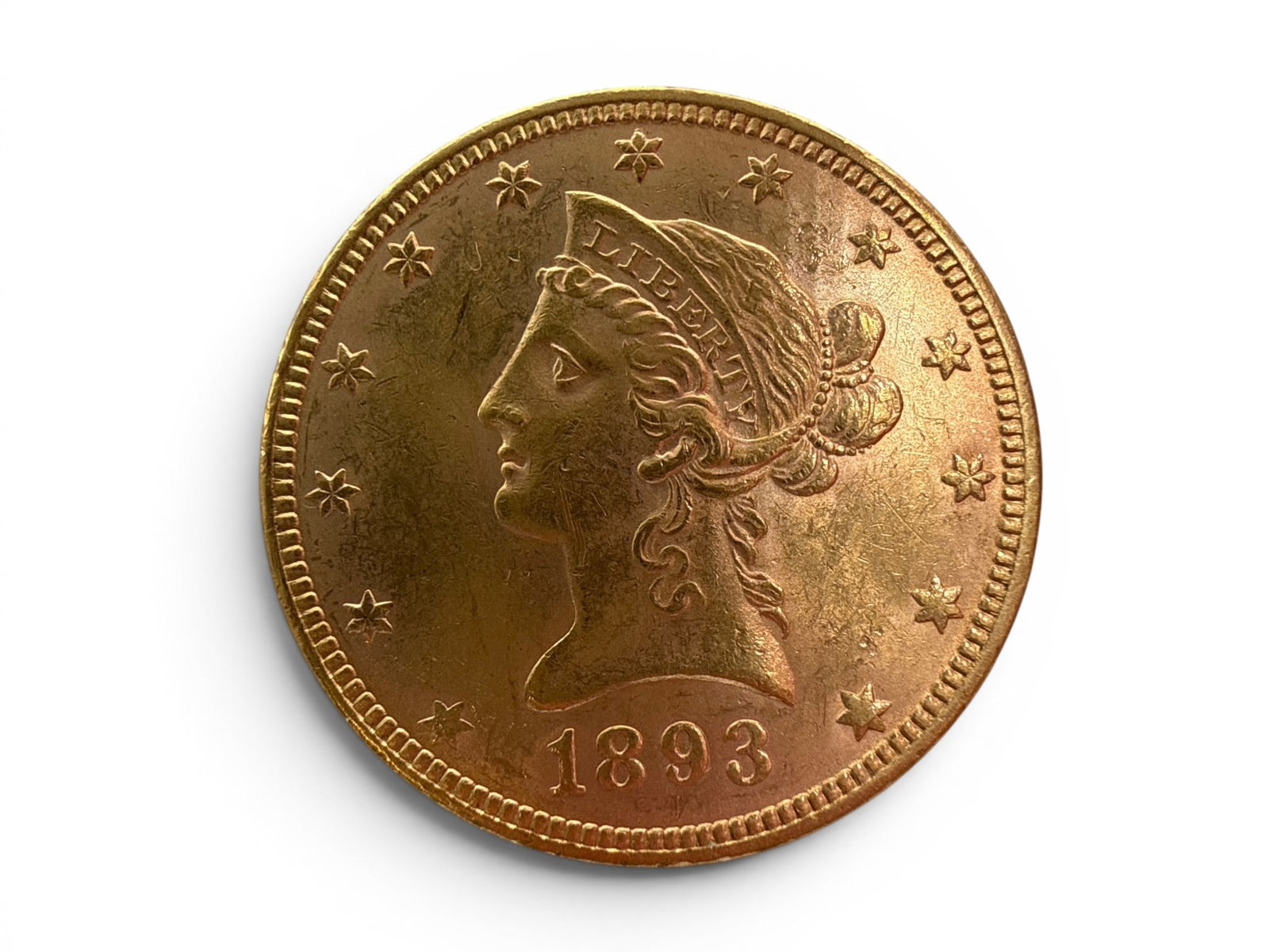 1893 Liberty Head Eagle $10 Gold Coin: AN 1893 Liberty Head Eagle $10 Gold Coin. | You have additional shipping options, and are not required to use Live Shipping. Additional shipping and delivery details are available on our website: Brig