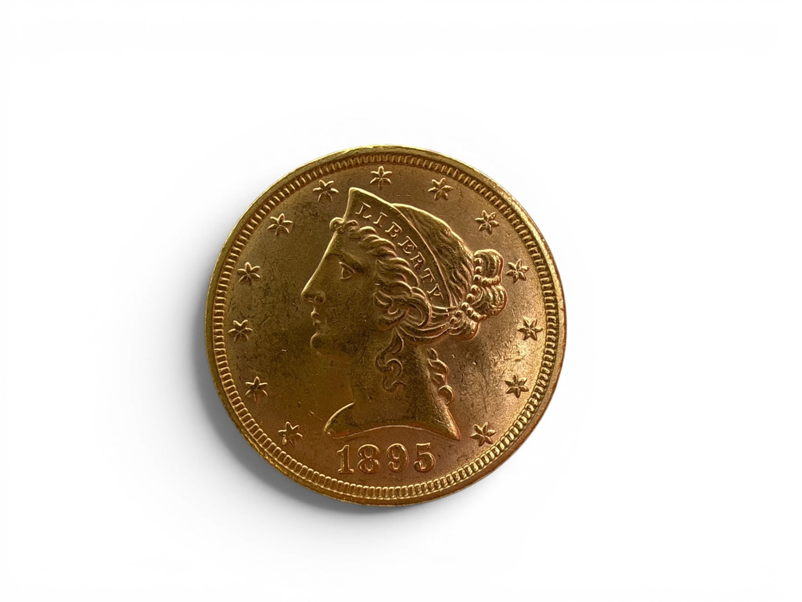 1895 Liberty Head Eagle $5 Gold Coin: An 1895 Liberty Head Eagle $5 Gold Coin. | You have additional shipping options, and are not required to use Live Shipping. Additional shipping and delivery details are available on our website: Brigg
