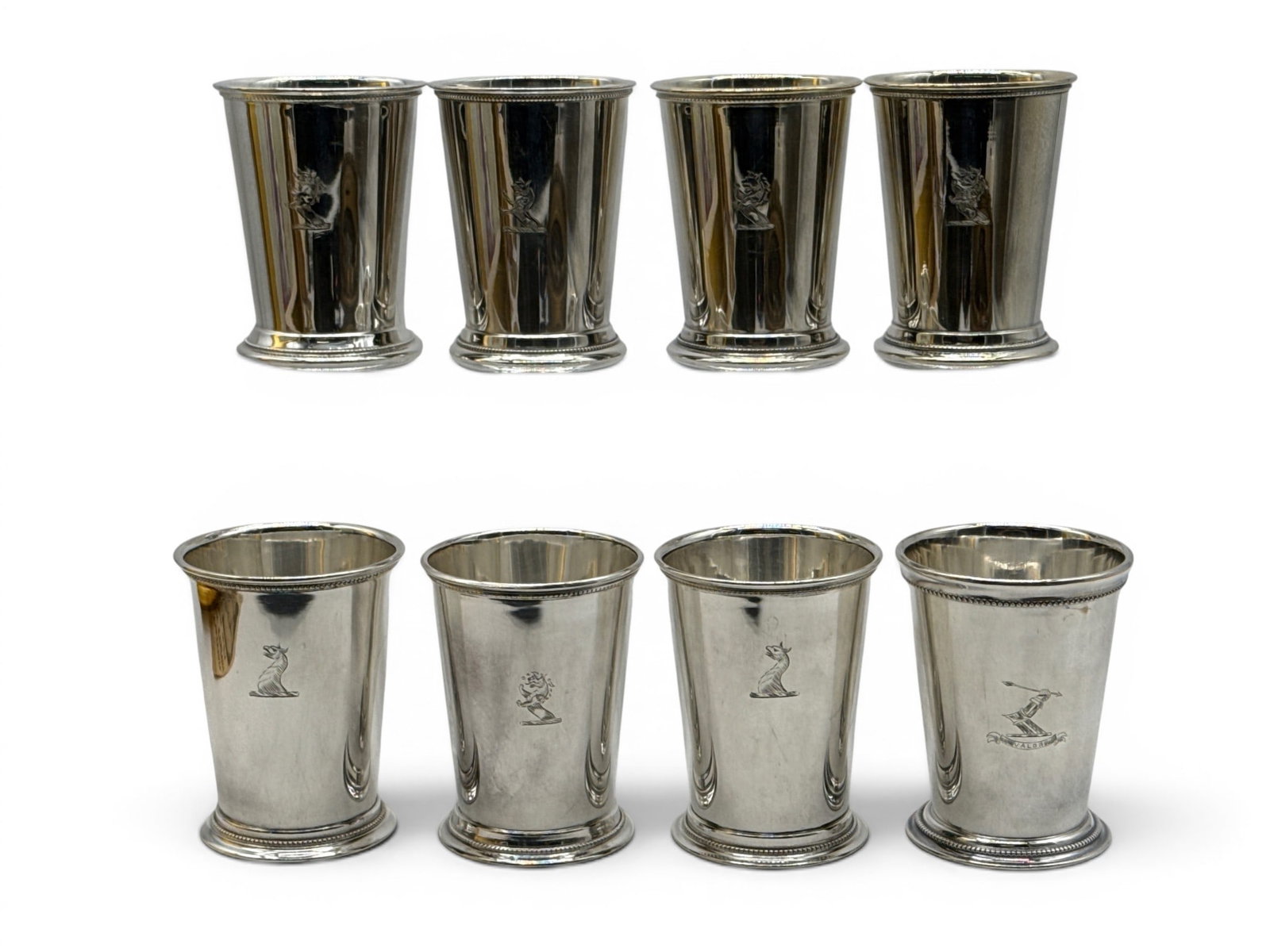 Eight Assembled Silver Plate Mint Julep Cups (1 of 5)