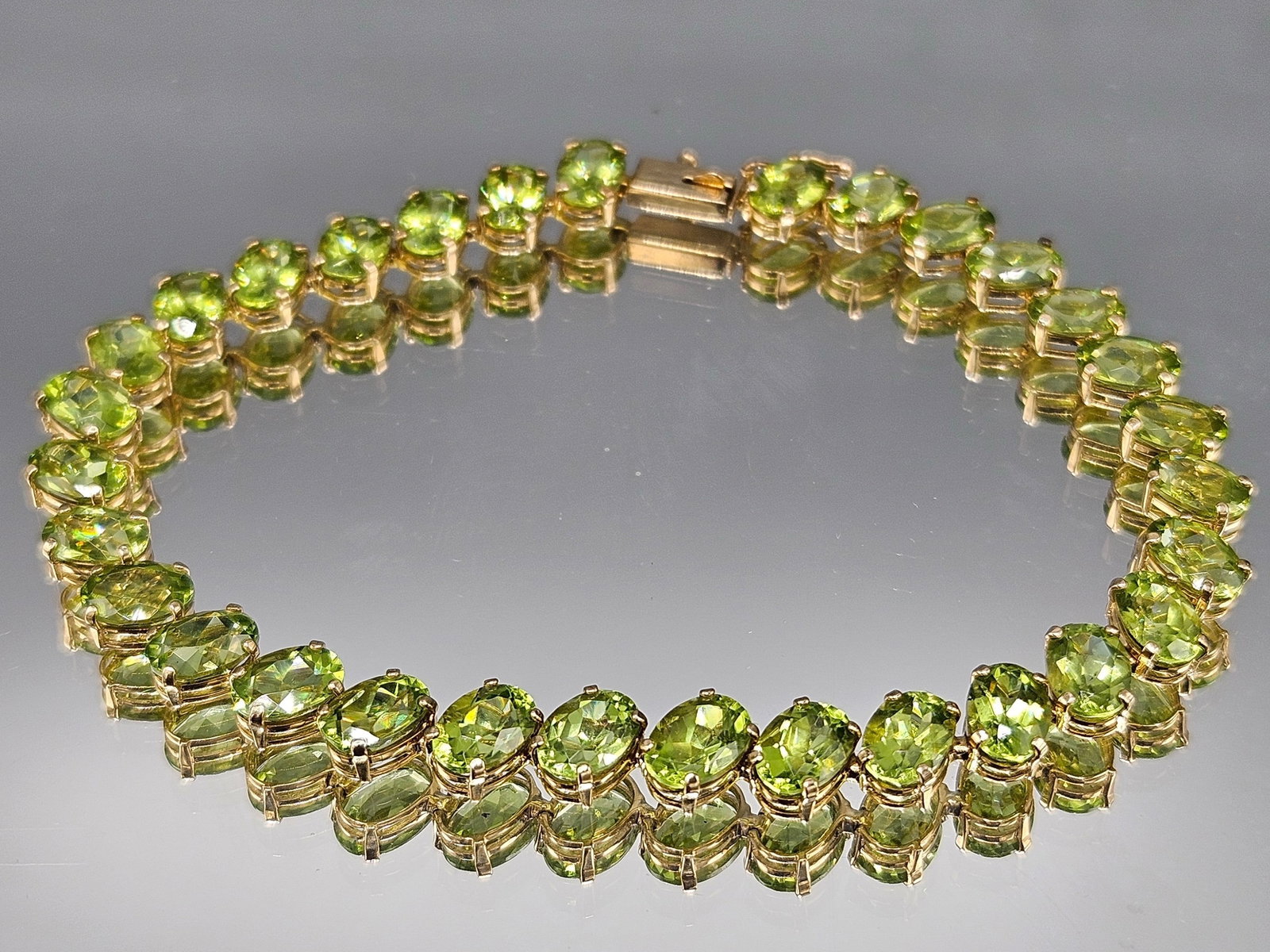14K Peridot Tennis Bracelet (1 of 2)