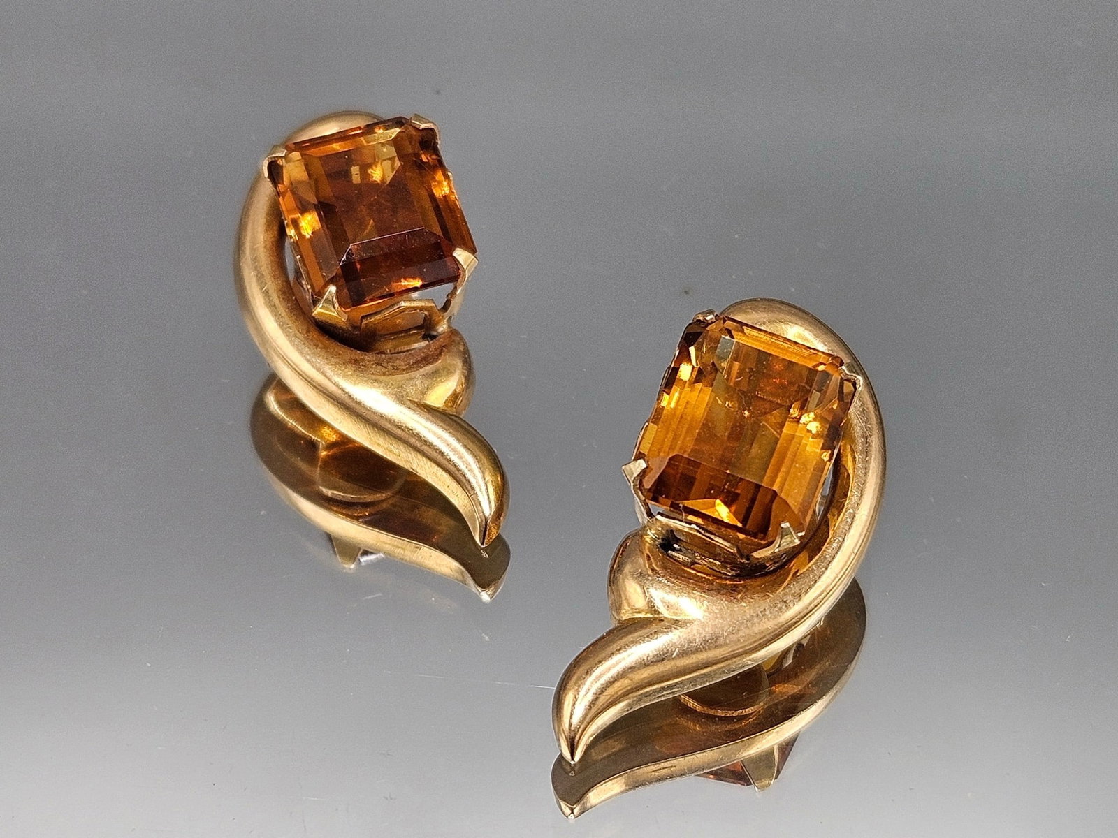 14K Yellow Gold Earrings with Citrines (1 of 3)