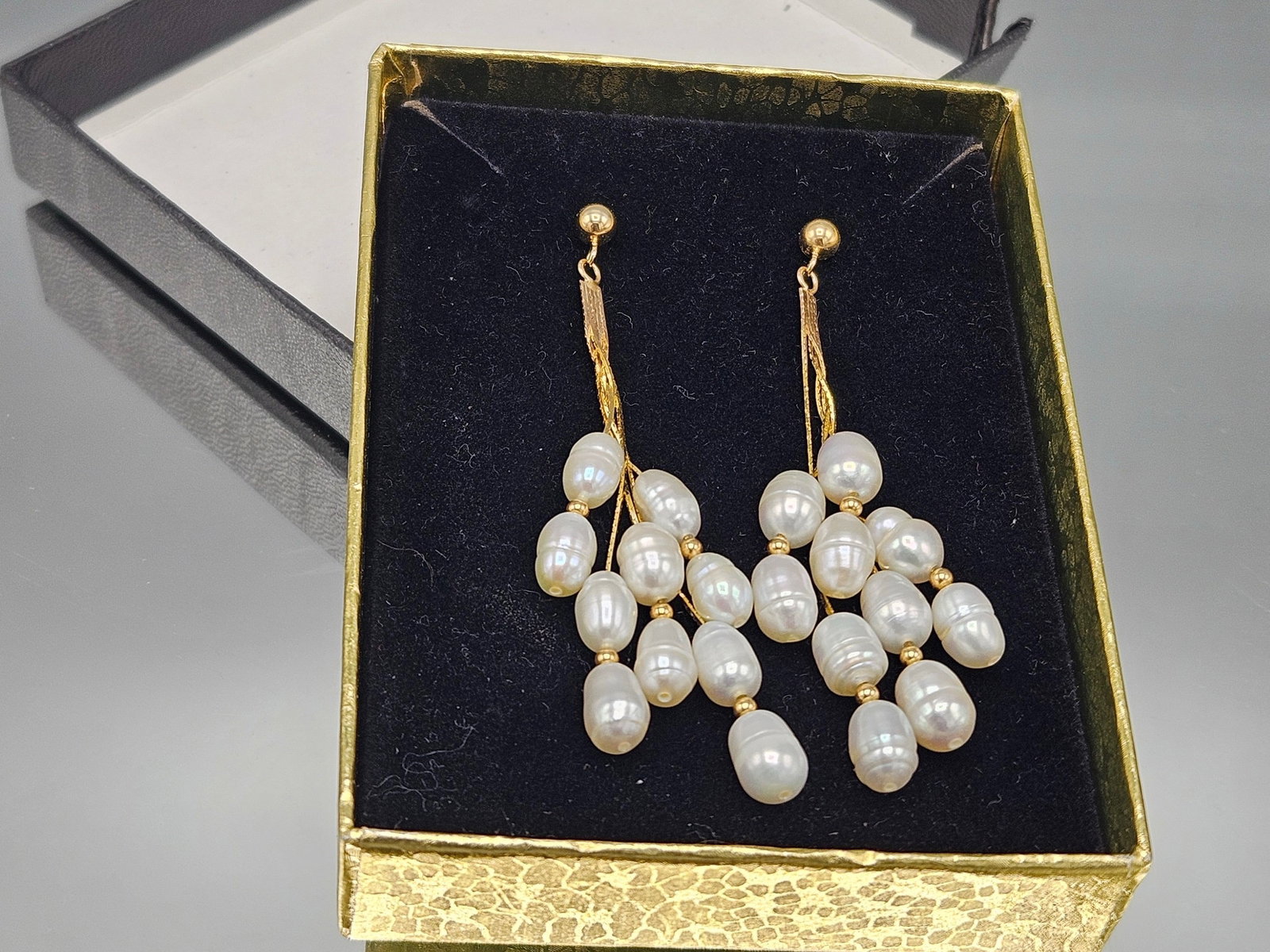 14K Freshwater Pearl Drop Earrings (1 of 1)