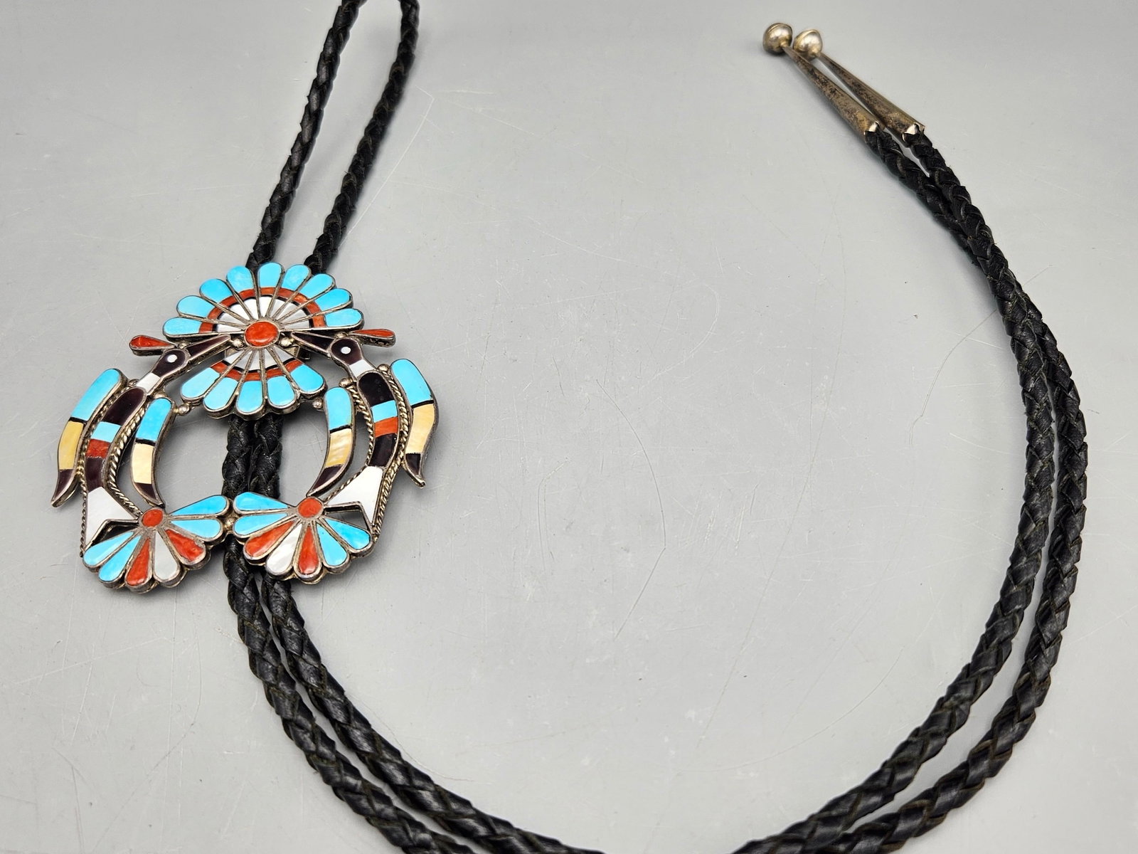 Lynette Laiwakete Zuni Sun Bird Bolo Tie (1 of 3)