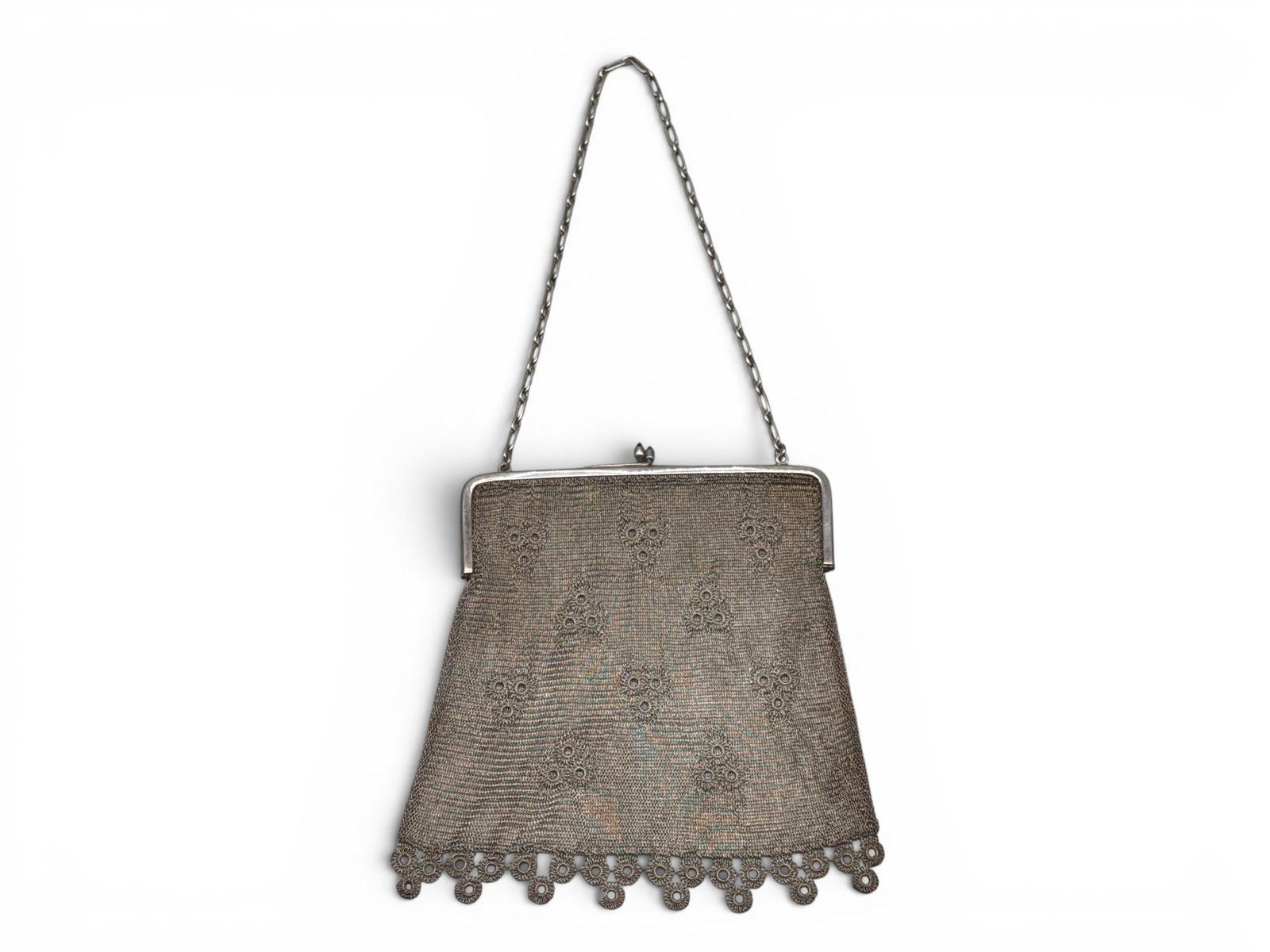 1920s German .800 Silver Mesh Evening Bag (1 of 8)