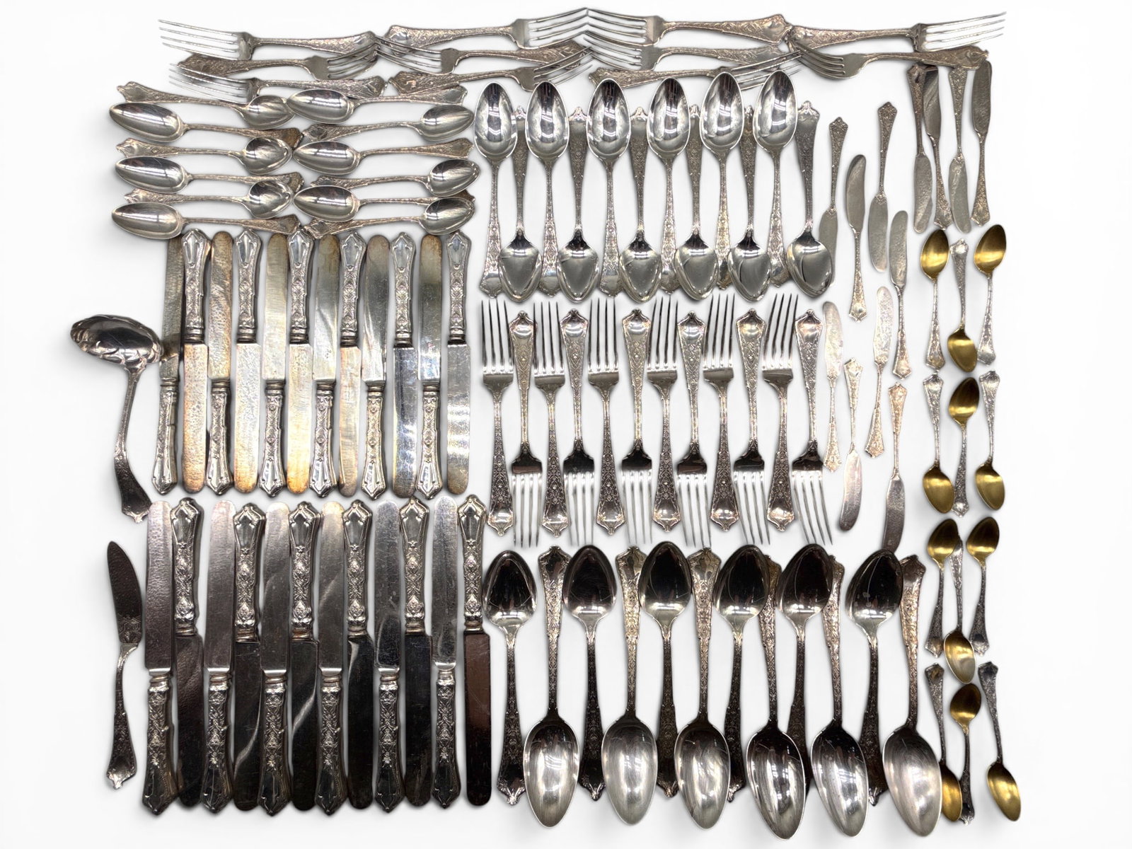 110-Pc. Tiffany & Co. Persian Sterling Flatware Service (1 of 12)