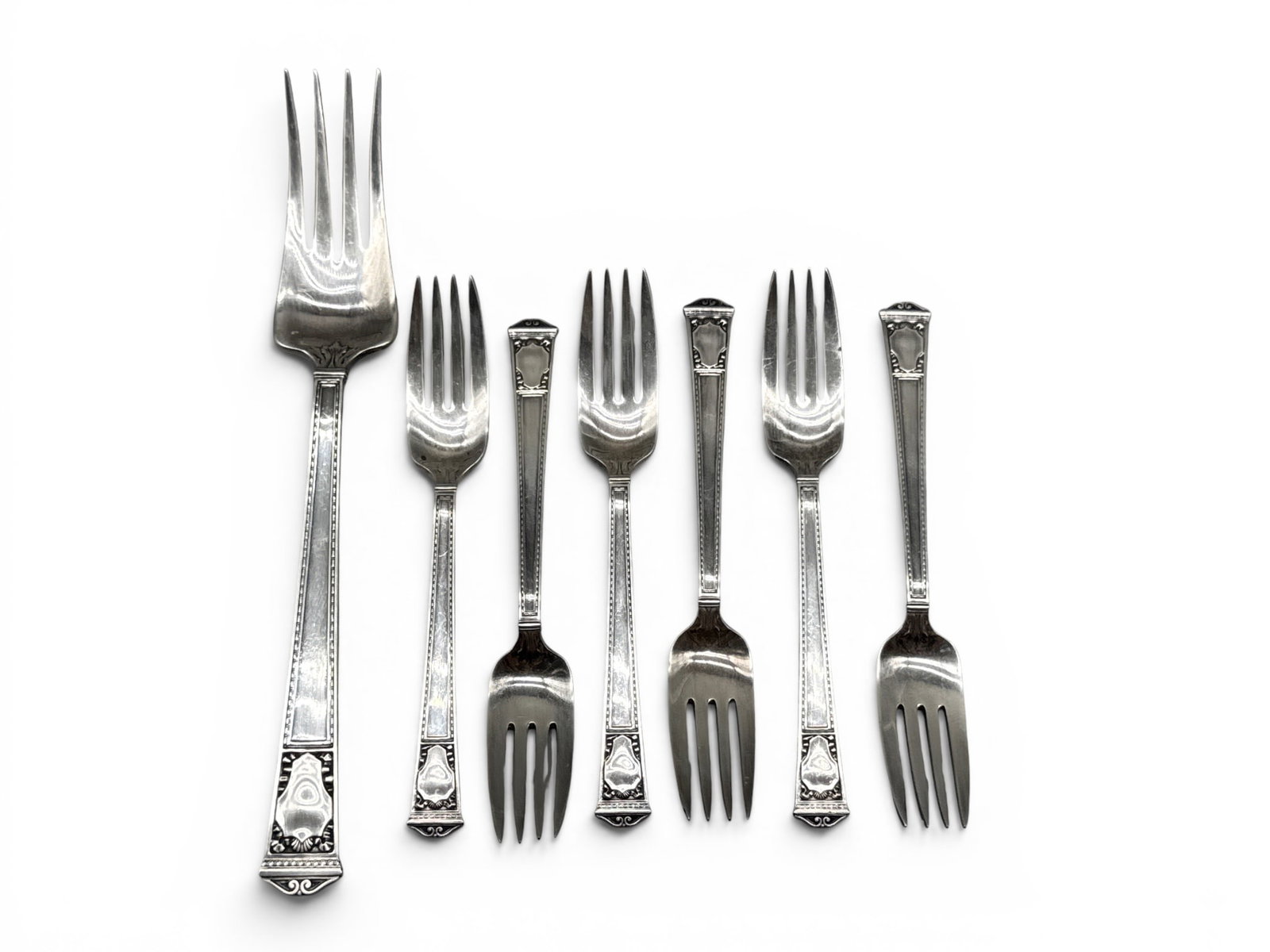 Seven Tiffany San Lorenzo Sterling Forks (1 of 8)