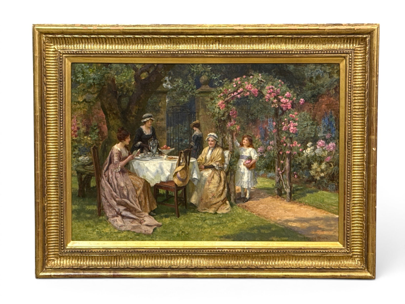 George Sheridan Knowles Oil/Canvas: Tea Party (1 of 5)