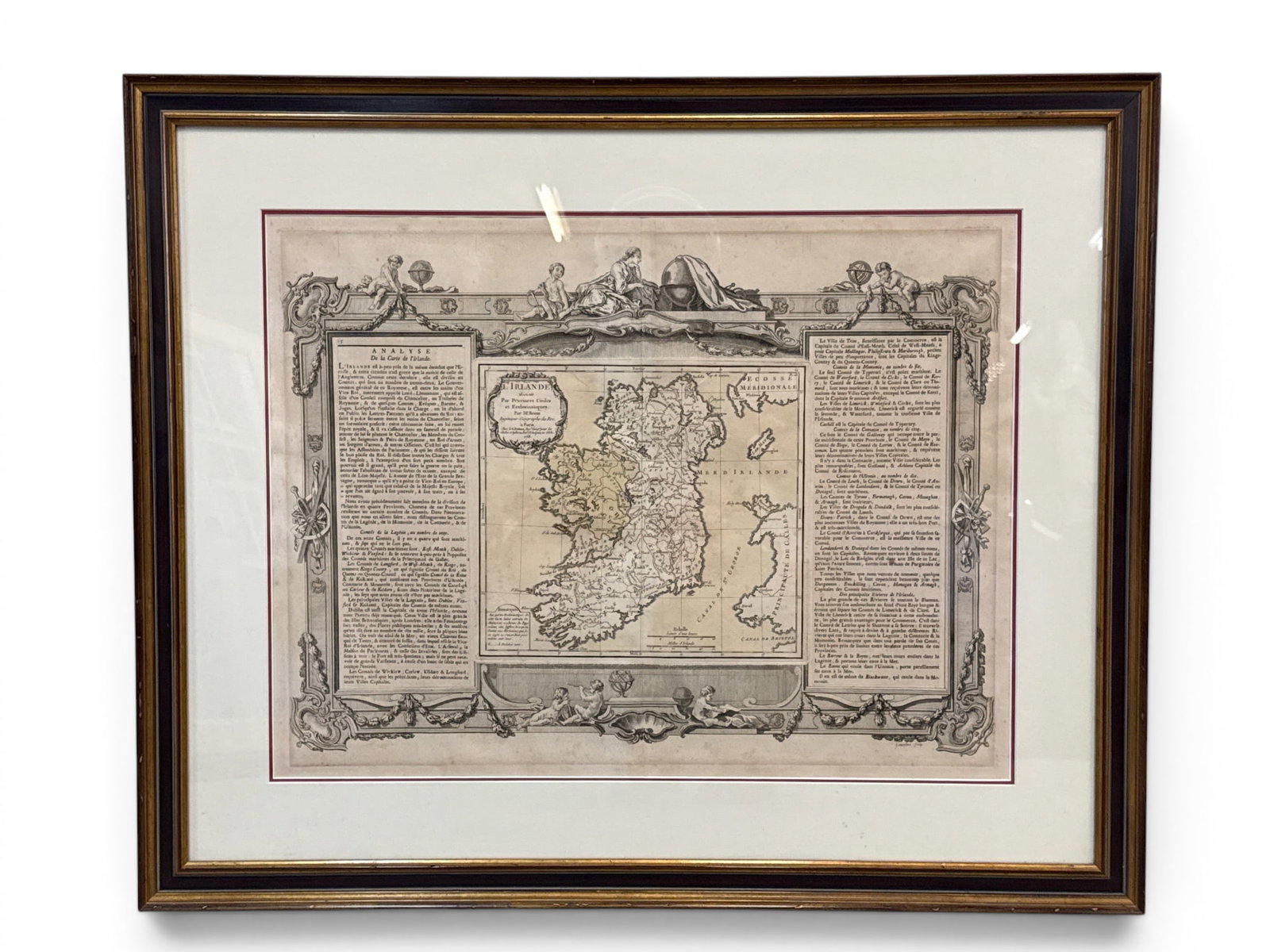 Louis Brion de la Tour 18th C. Engraved Map of Ireland. (1 of 6)