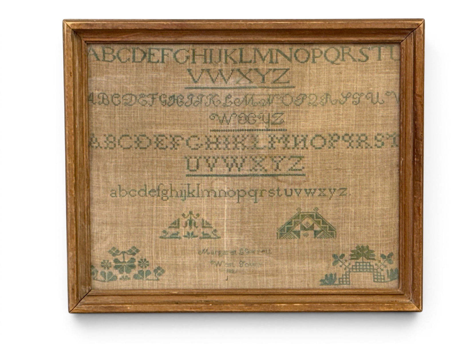 Pennsylvania Westtown School Sampler, 1821 (1 of 5)