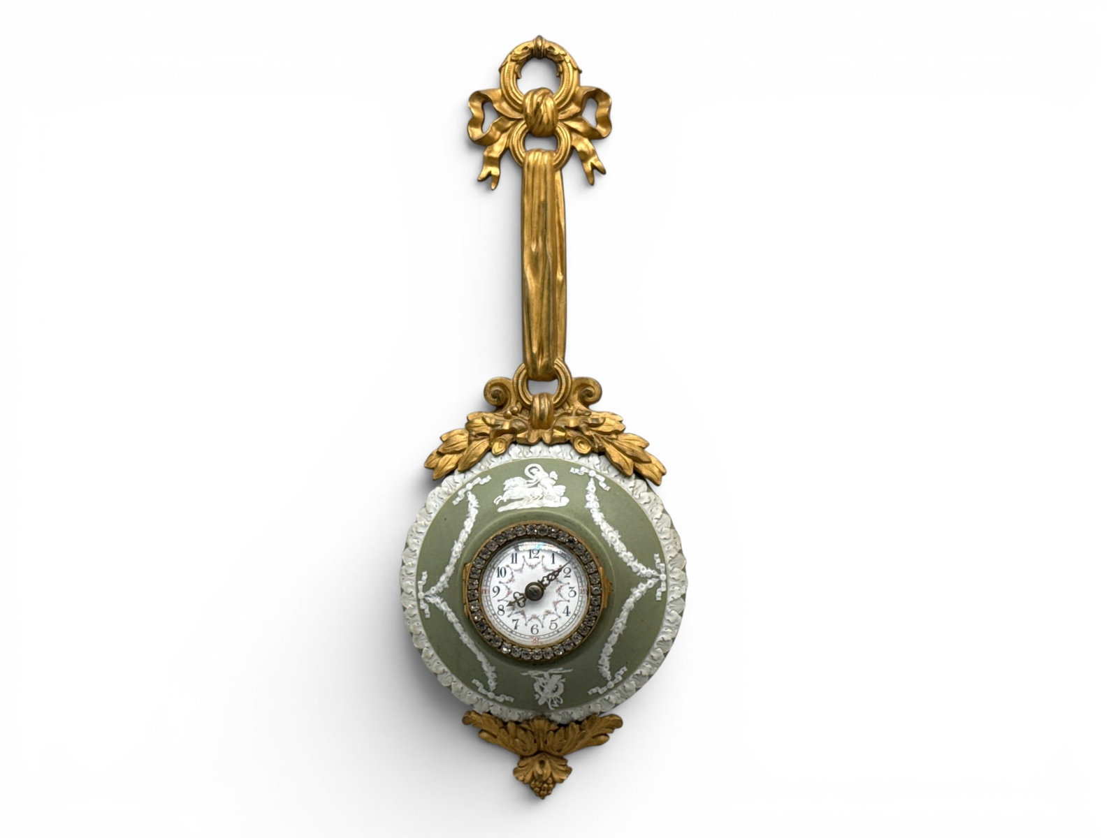 Neoclassical Jasperware and Bronze Cartel Clock (1 of 8)