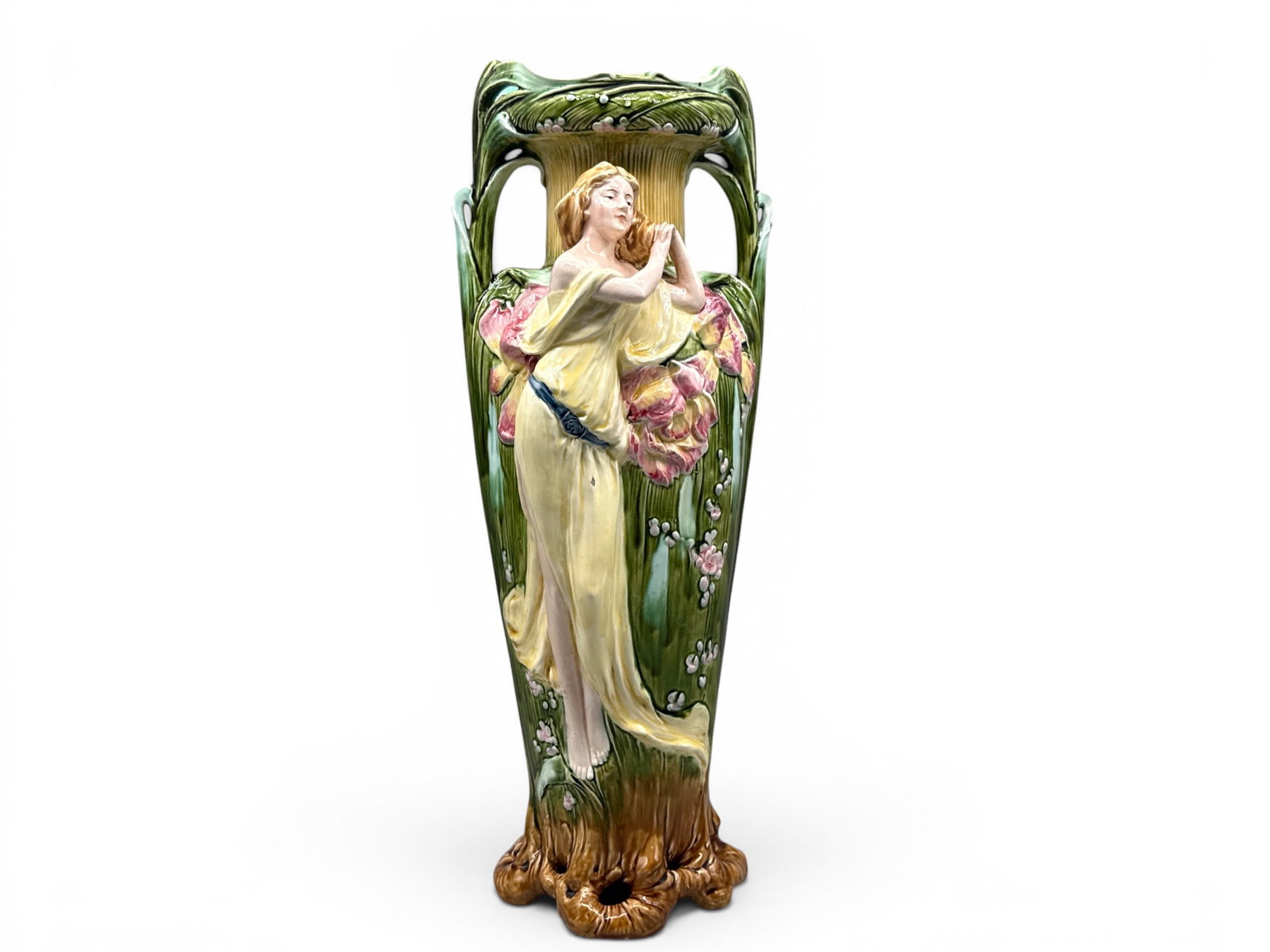 Continental Majolica Figural Vase (1 of 7)