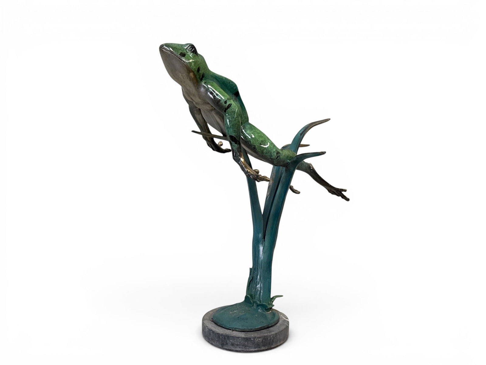 Bronze Jumping Frog Sculpture (1 of 4)