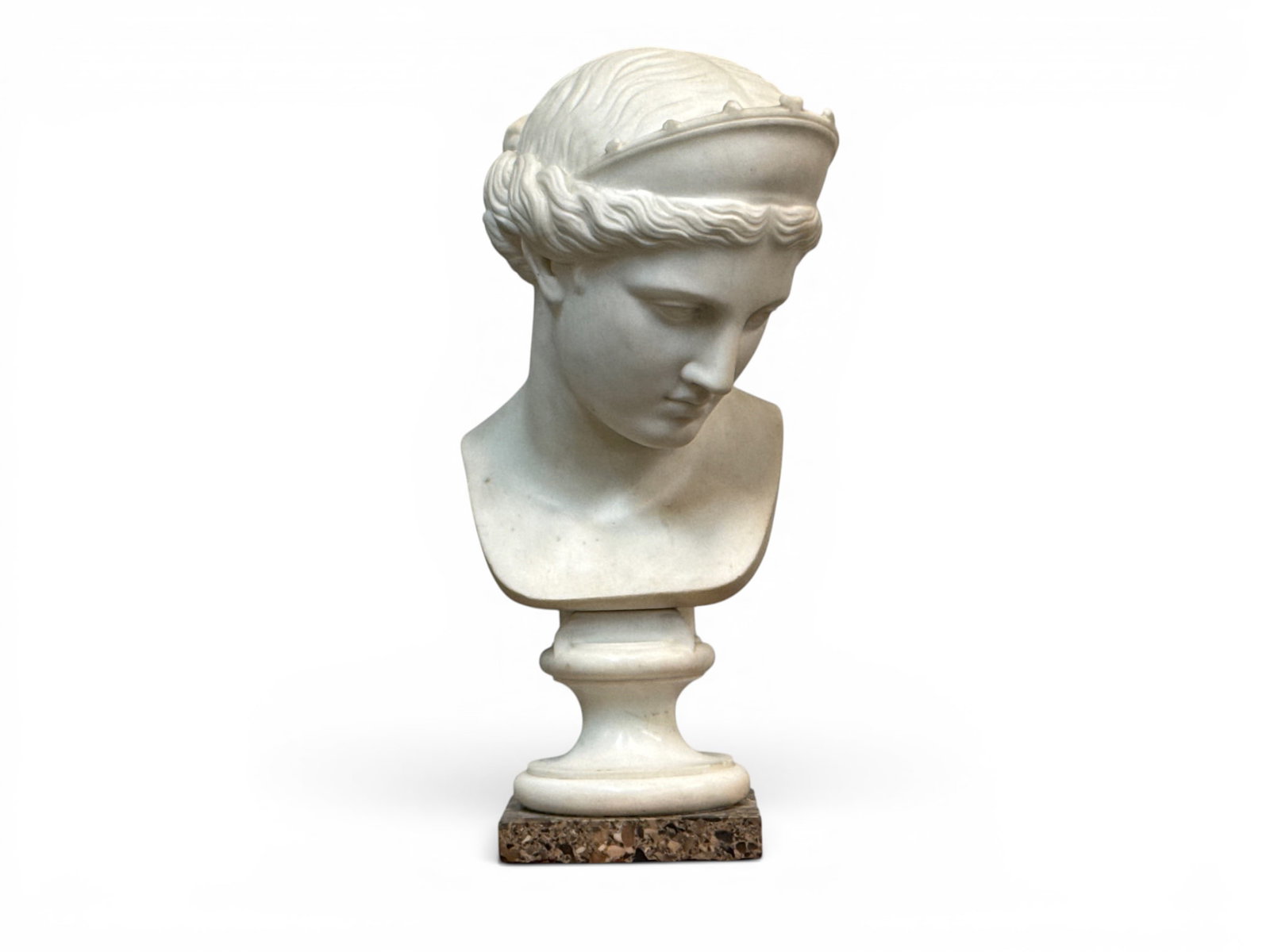 Italian Marble Bust of Diana (1 of 8)