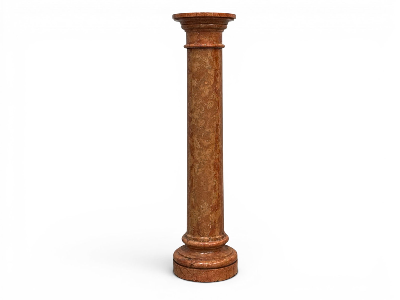 Turned Red Marble Display Pedestal (1 of 5)