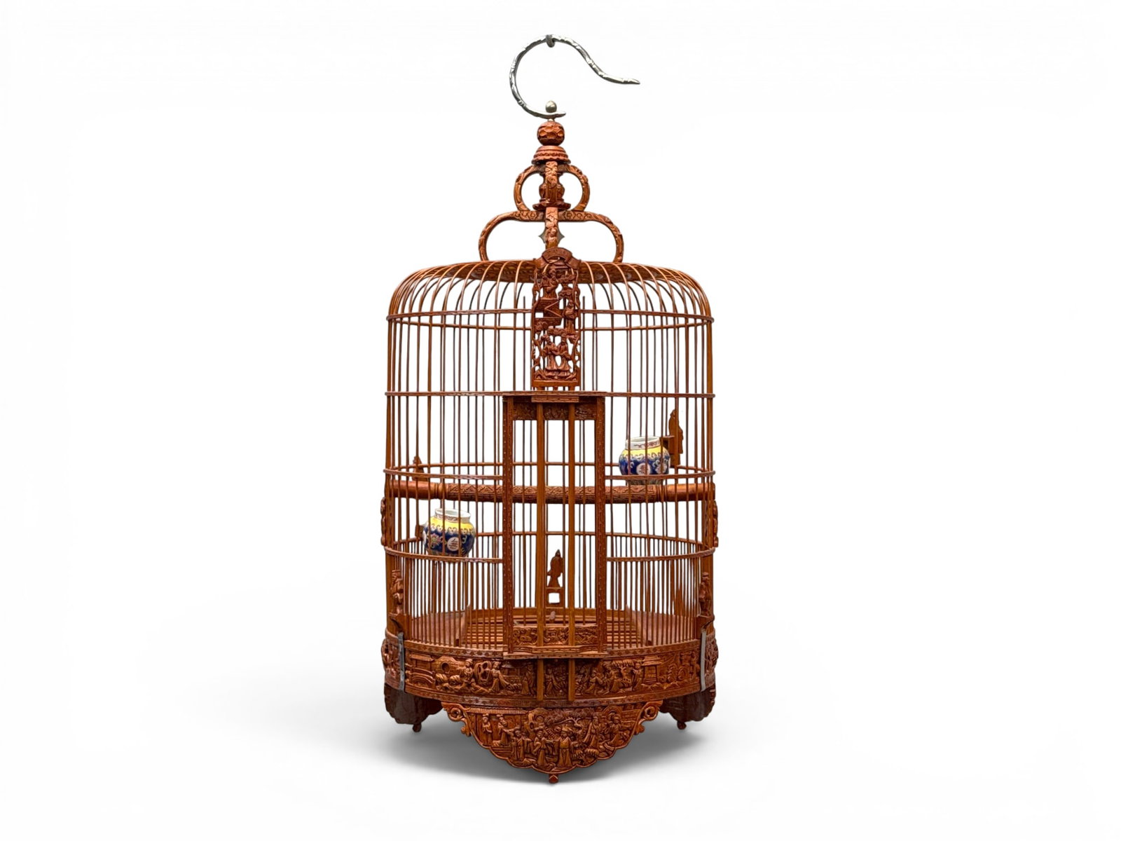 Chinese Carved Bamboo Birdcage (1 of 5)