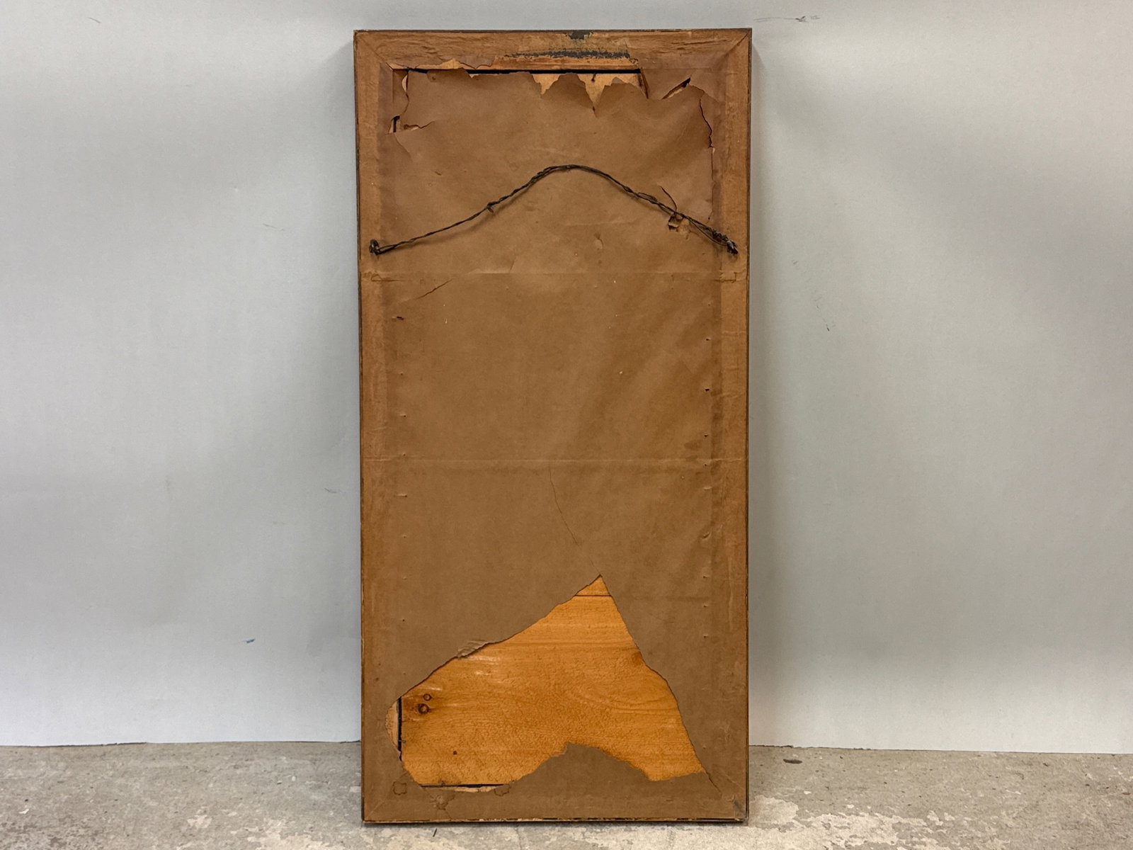 Gilt Sheraton Wall Mirror with Reverse-Painted Panel - 4