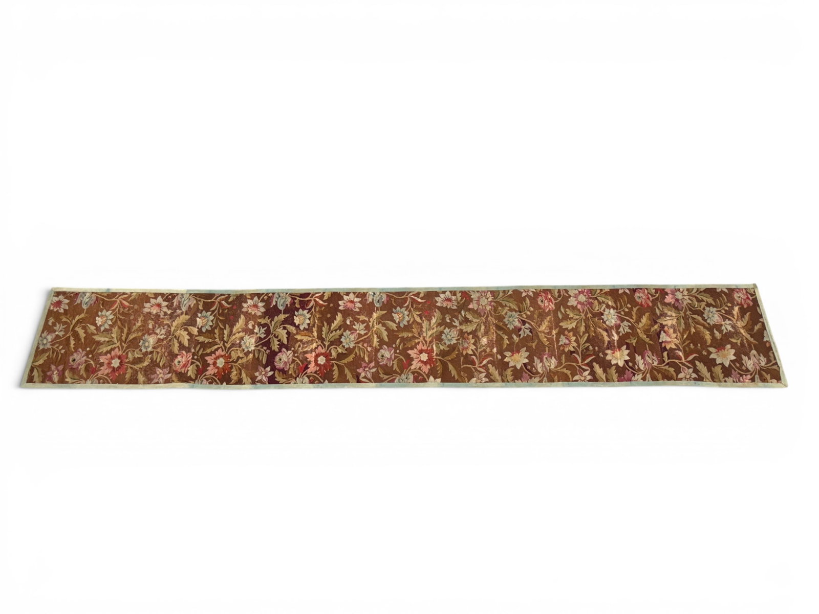 Louis Phillipe Aubusson Runner, 18ft 1in x 2ft 8in: A 20th C. French Louis Phillipe Aubusson tapestry runner with overall foliate designs. 18ft 1in x 2ft 8in. | You have additional shipping options, and are not required to use Live Shipping.