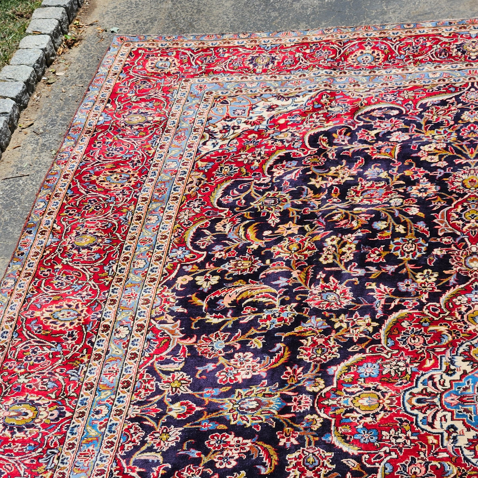 Persian Kashan-style Carpet, 12ft 10 in x 9ft 4in (1 of 9)