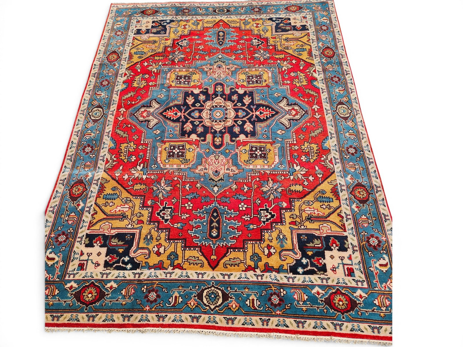 Turkish Heriz-style Carpet, 11ft 9in x 8ft 9in (1 of 12)
