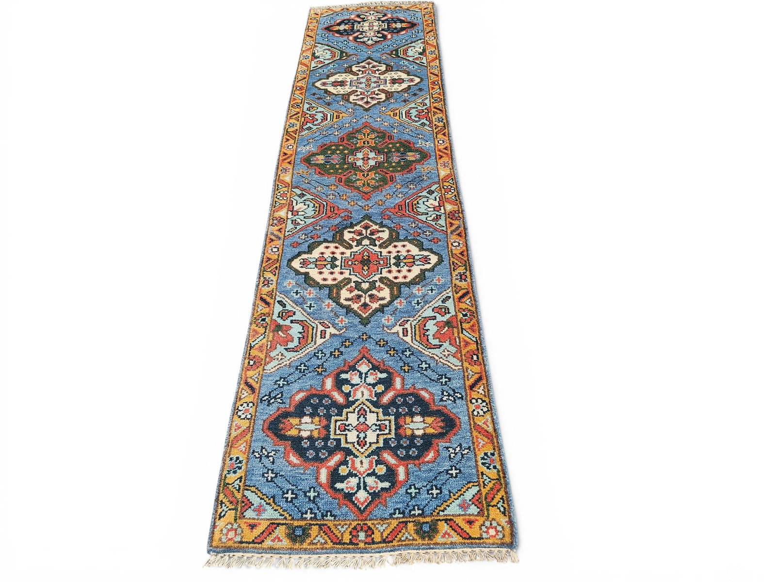 Turkish Medallion Runner, 10ft 3in x 2ft 7in (1 of 7)