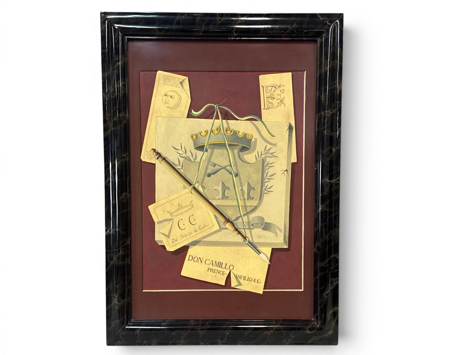 Maitland Smith Trompe L'oeil Painted Panel (1 of 6)