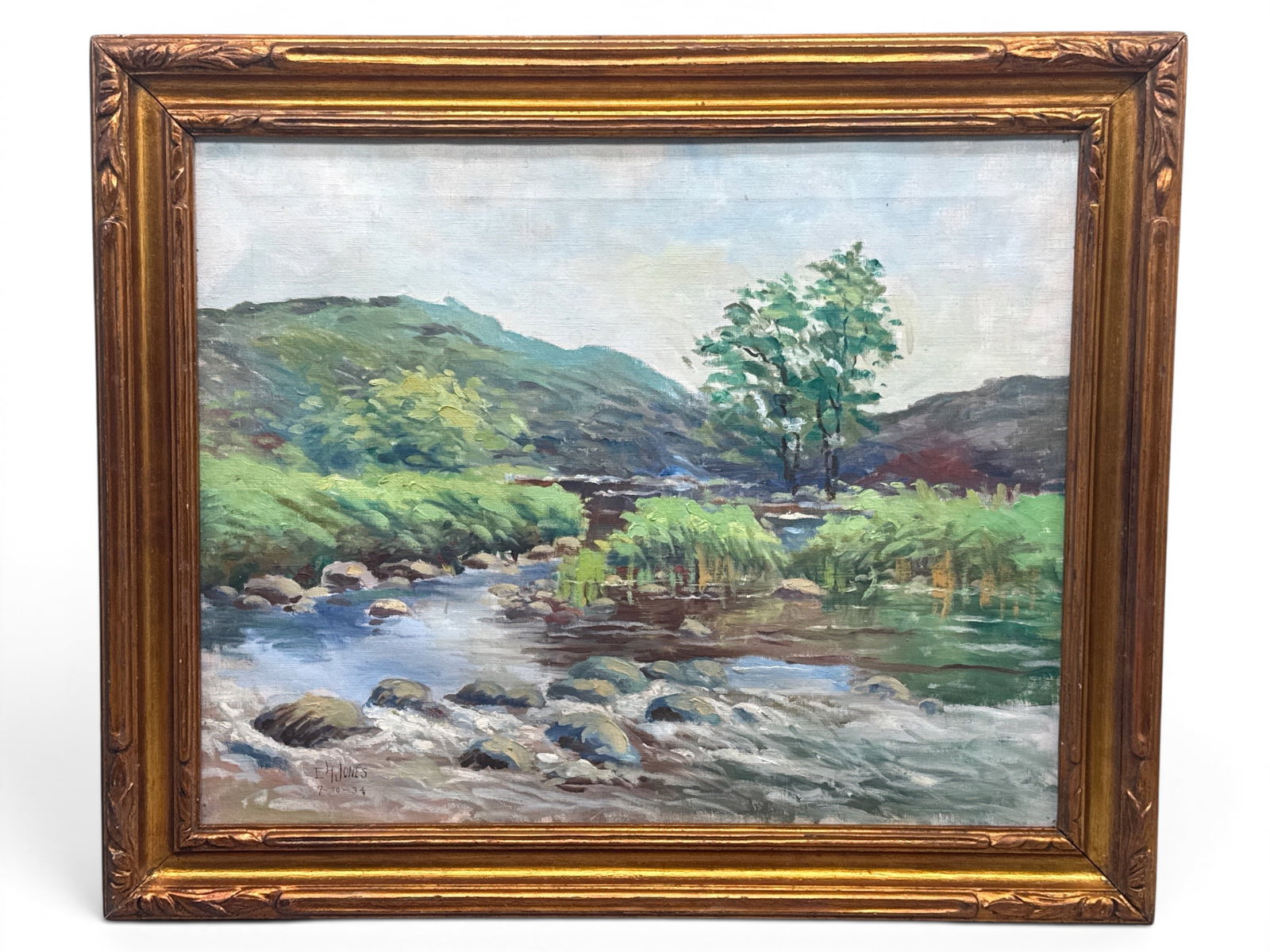Edward Thomas Jones Oil/Canvas: Landscape (1 of 5)