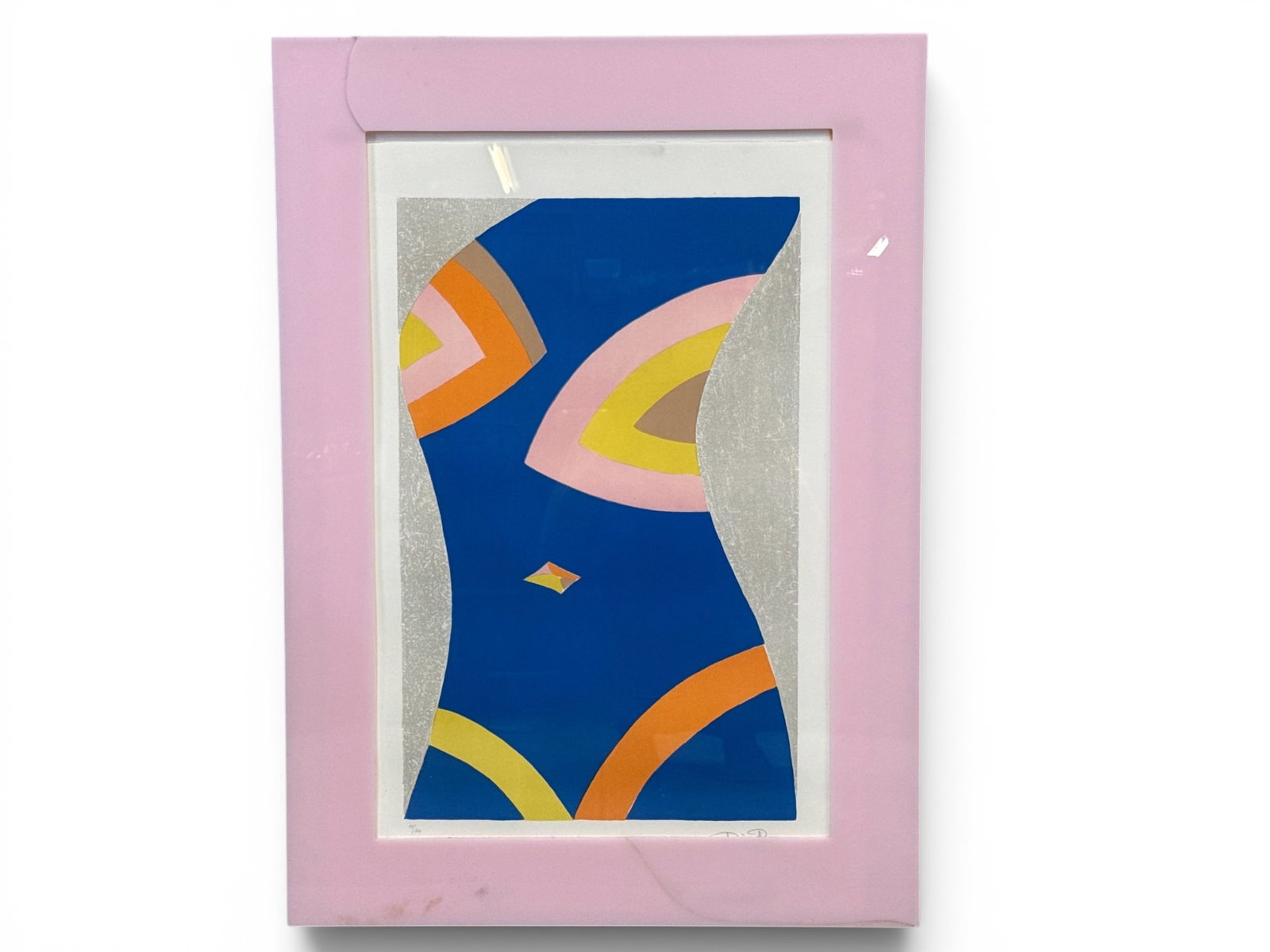 Emilio Pucci Lithograph: Blue Torso: Emilio Pucci (Italian, 1914-1992). An abstract lithograph titled "Blue Torso", pencil signed lower right. Mat opening: 24in x 15in. Frame: 30in x 21in. | You have additional shipping options, and are 
