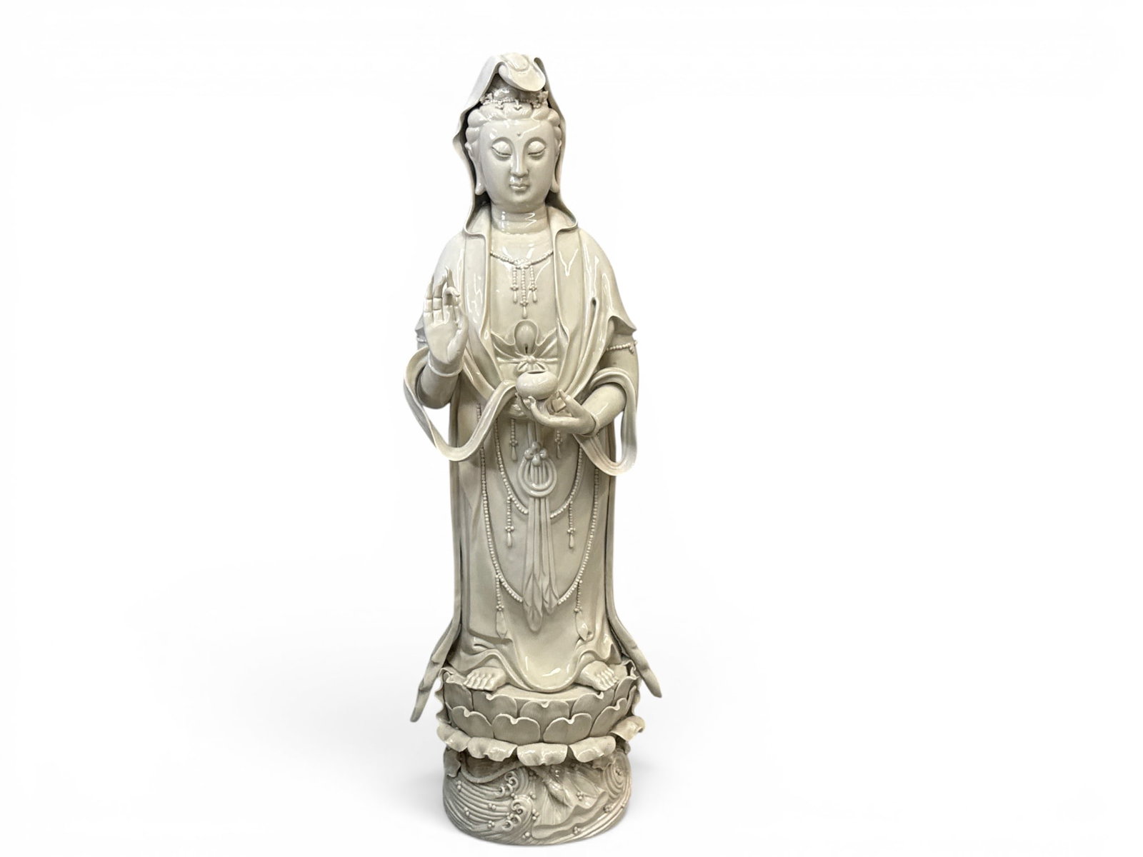 Tall Blanc de Chine Guanyin Statue (1 of 7)