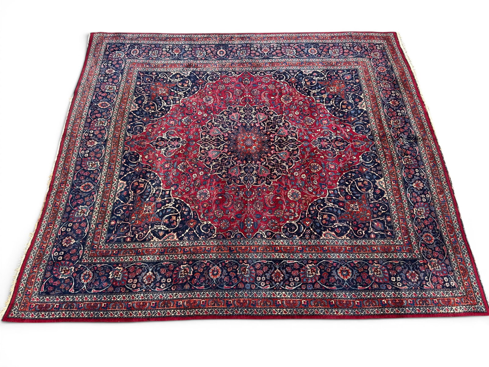 Persian Mashhad Carpet, 13ft 5in x 11ft 9in (1 of 8)