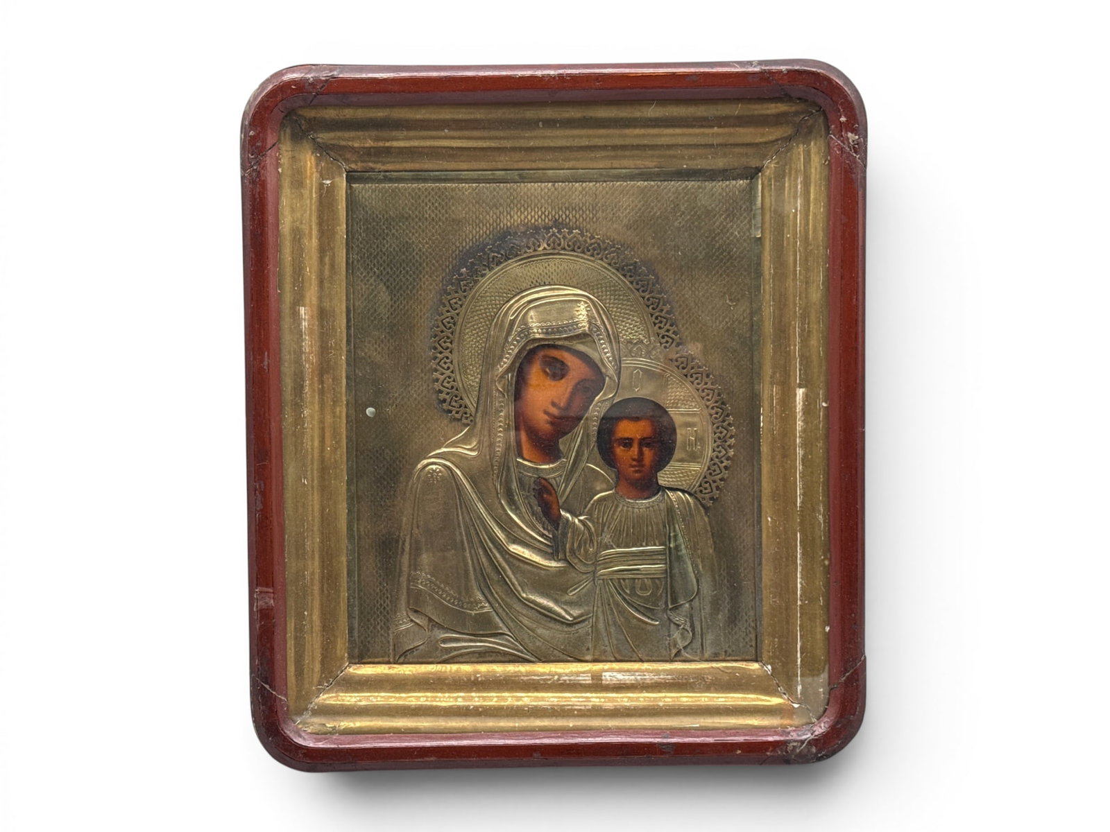 Framed Russian Icon: Madonna and Child (1 of 6)
