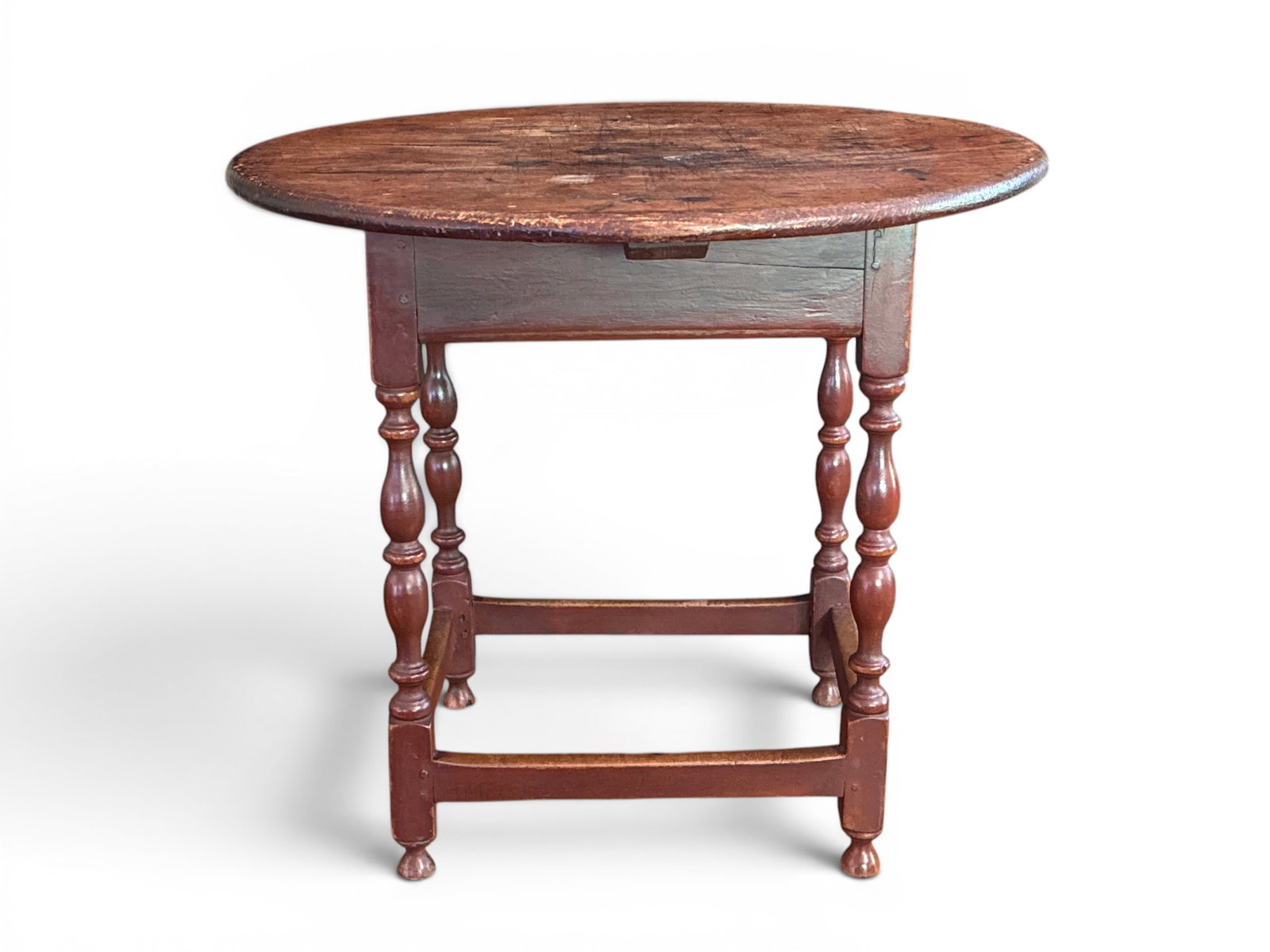 American Pine Tavern Table with Painted Base (1 of 6)