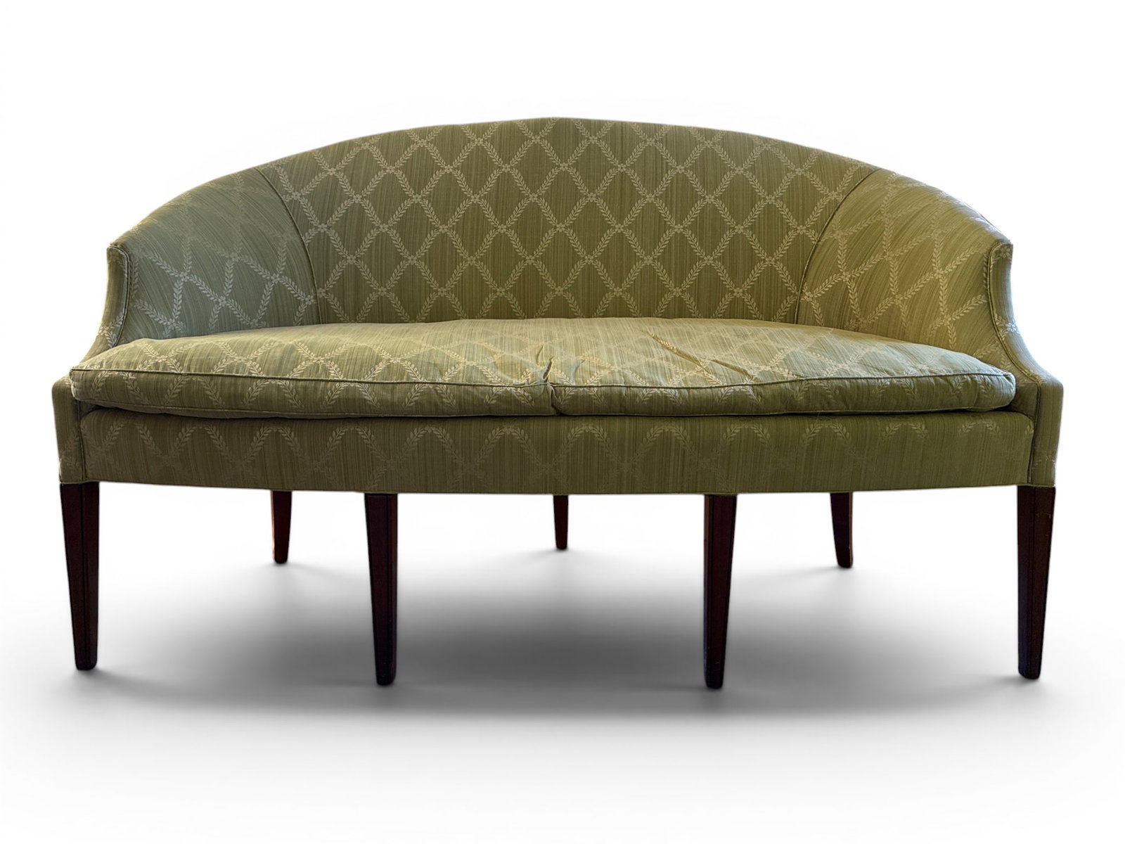 Hepplewhite Style Mahogany Framed Settee (1 of 4)