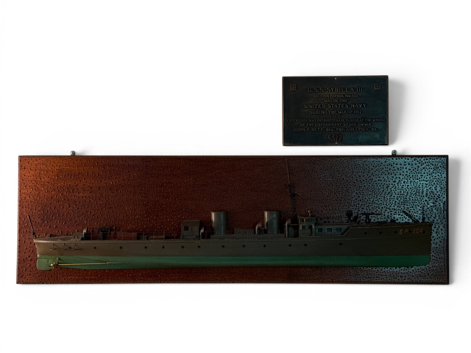 Half Hull Model for U.S.S. Sybilla III (1 of 4)