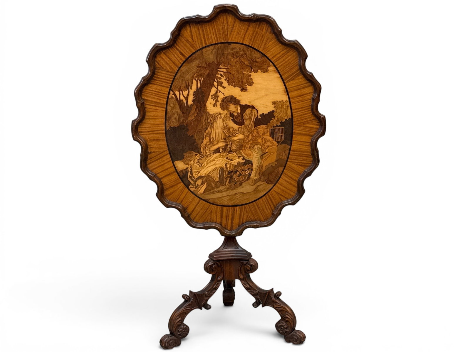 Figural and Inlaid Tilt Top Table (1 of 5)