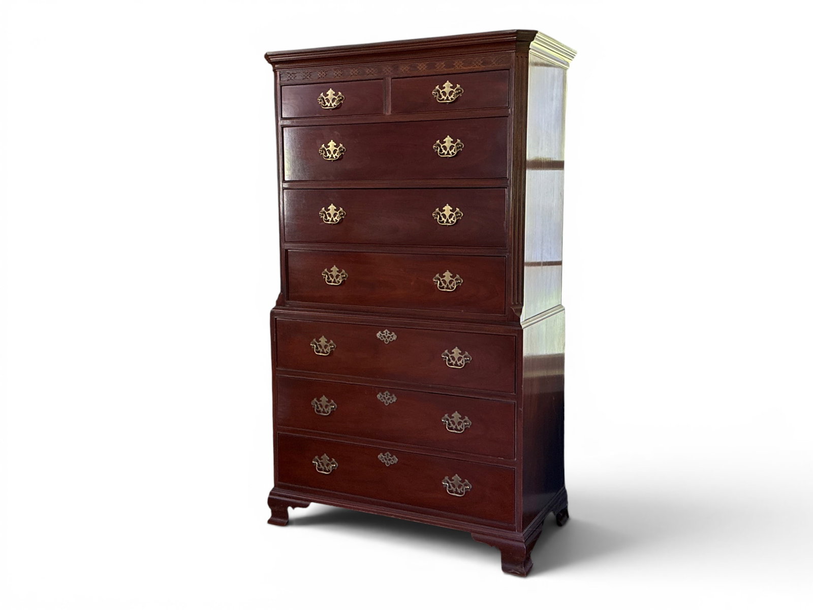 Baker Georgian Style Mahogany Tall Chest (1 of 5)