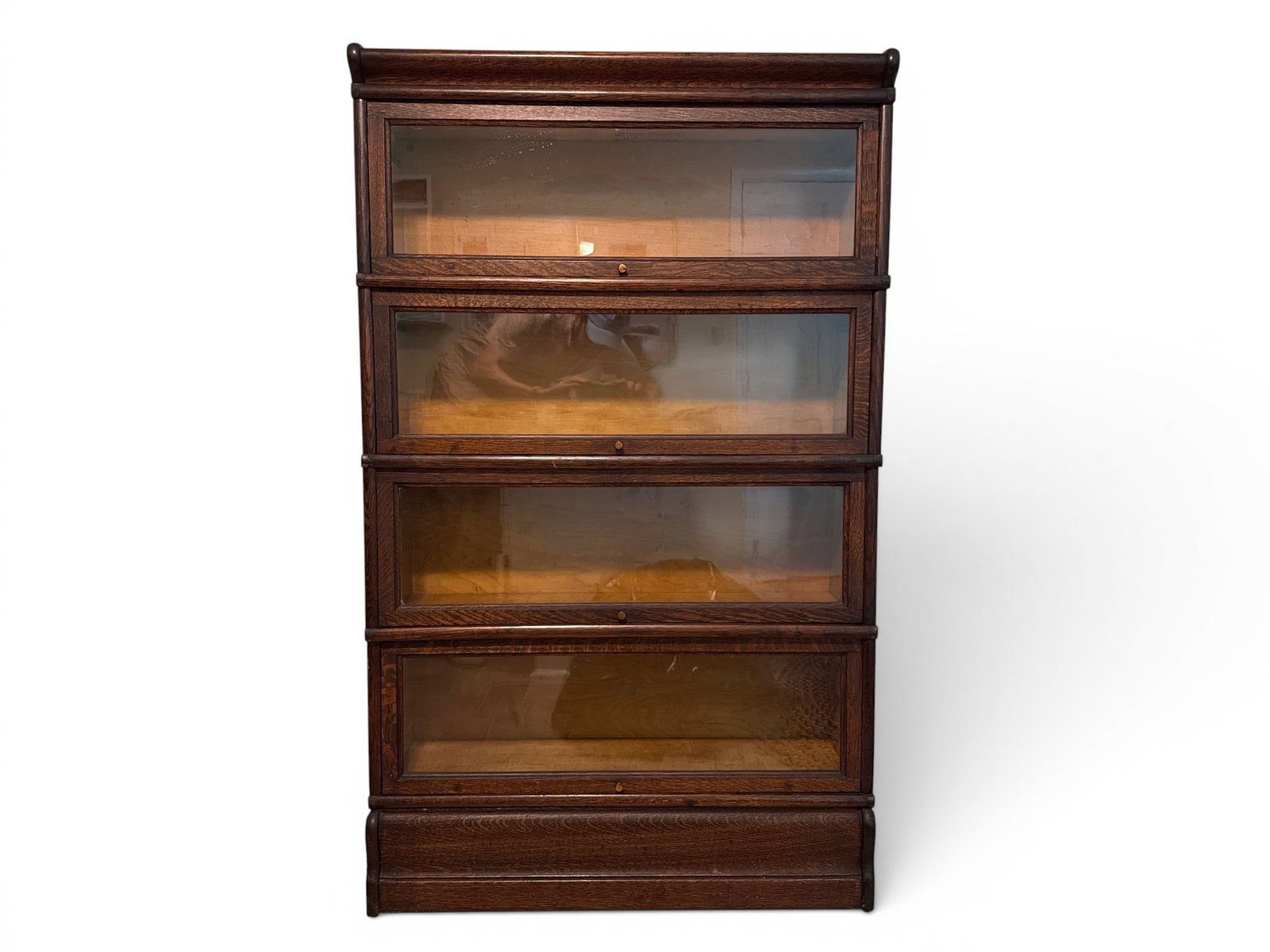 Four Stack Barrister Oak Sectional Bookcase (1 of 5)