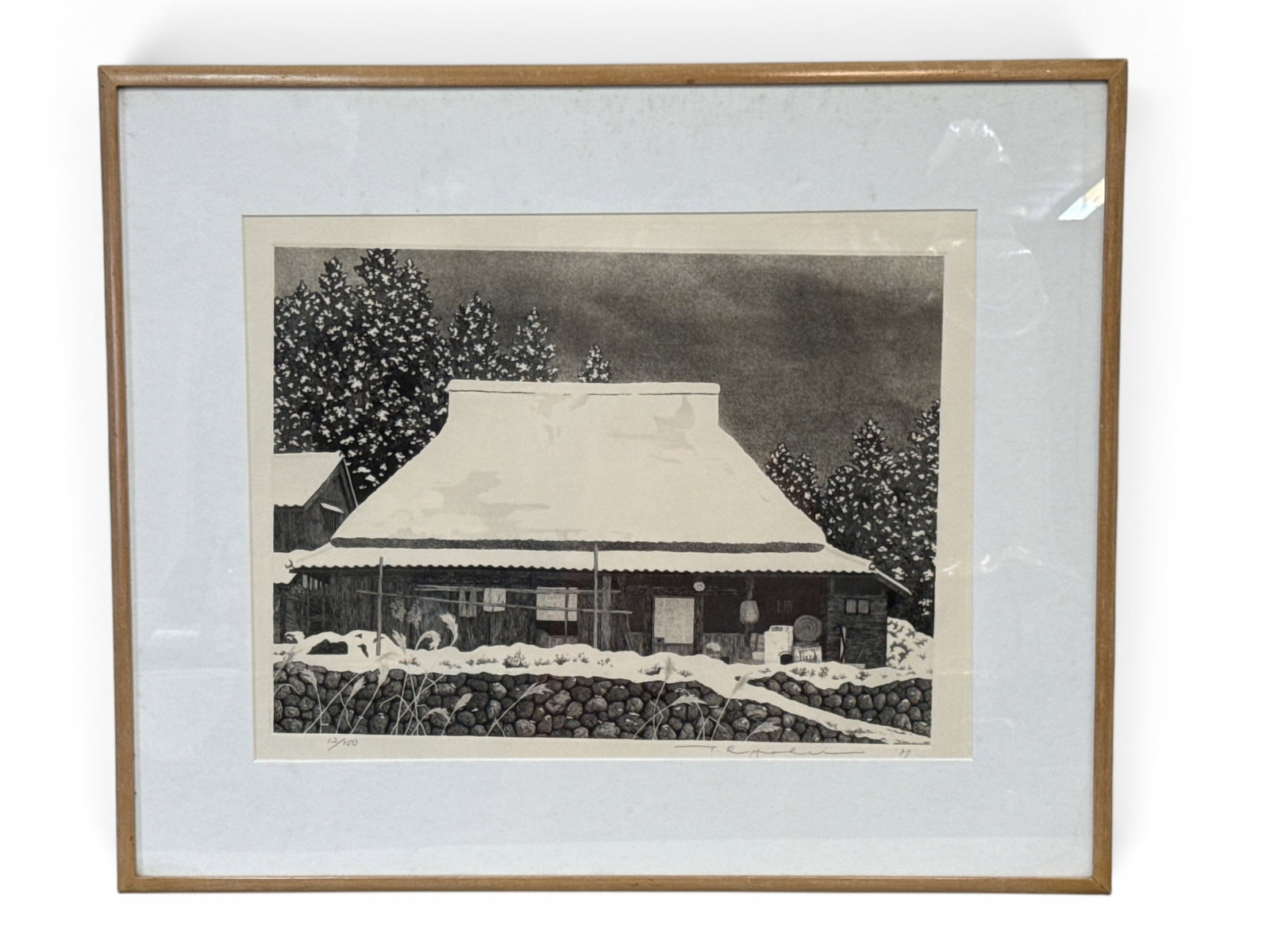Tanaka Ryohei Etching. After Snowing No. 2. (1 of 5)