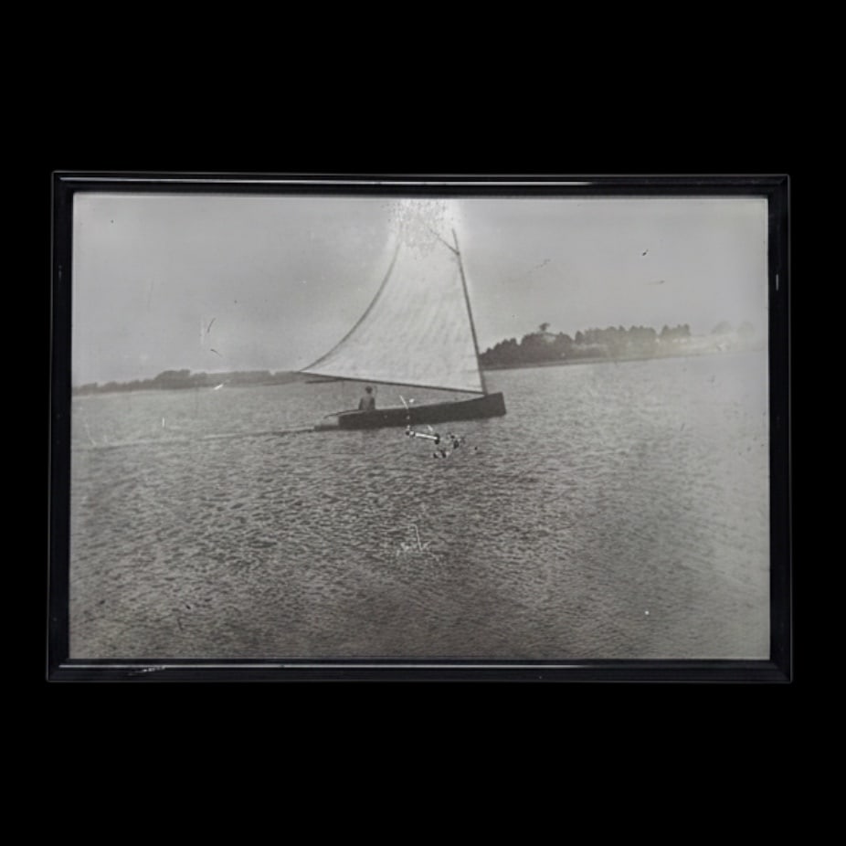 Thomas Eakins Photograph: Cat Boat on Manasquan. (1 of 9)