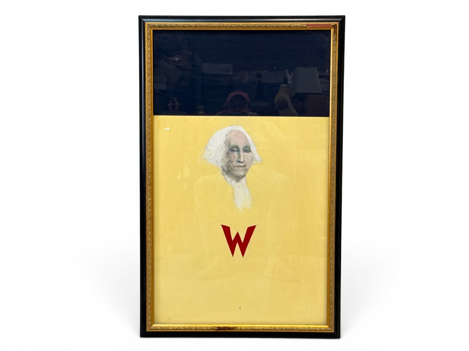 Fredric Hobbs. Acrylic. George Washington: Fredric Hobbs (American, 1931-2018). An acrylic portrait of George Washington. Signed with an H and framed under glass. Frame opening: 39-1/2 in x 23-1/4 in. Outside frame: 43-1/2 in x 27-1/4 in. | Yo