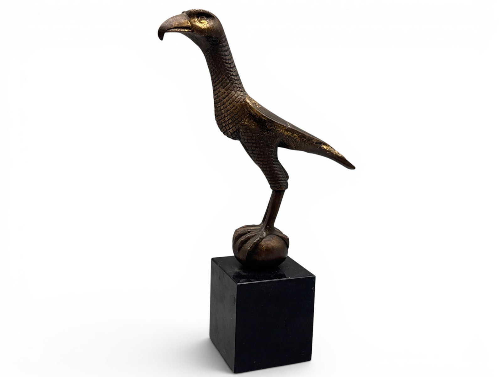 After the Antique Emperor Frederick II Bronze Falcon: After the antique bronze sculpture depicting Emperor Frederick II's falcon. The original is housed in the Metropolitan Museum of Art. 15in tall x 4in wide. | You have additional shipping options, and 