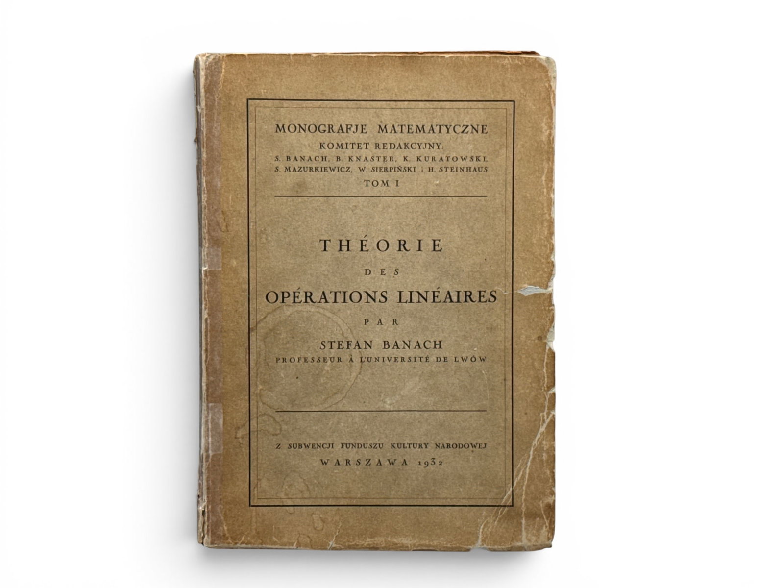 French 1st Edition Theory of Linear Operations (1 of 8)