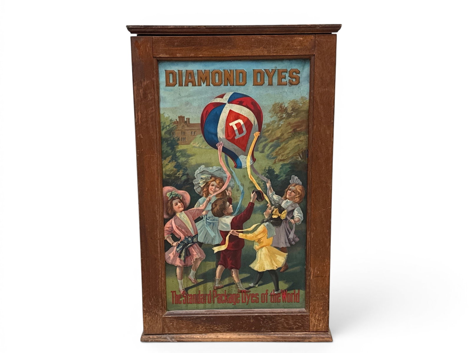Diamond Dyes Advertising Oak Store Cabinet (1 of 7)