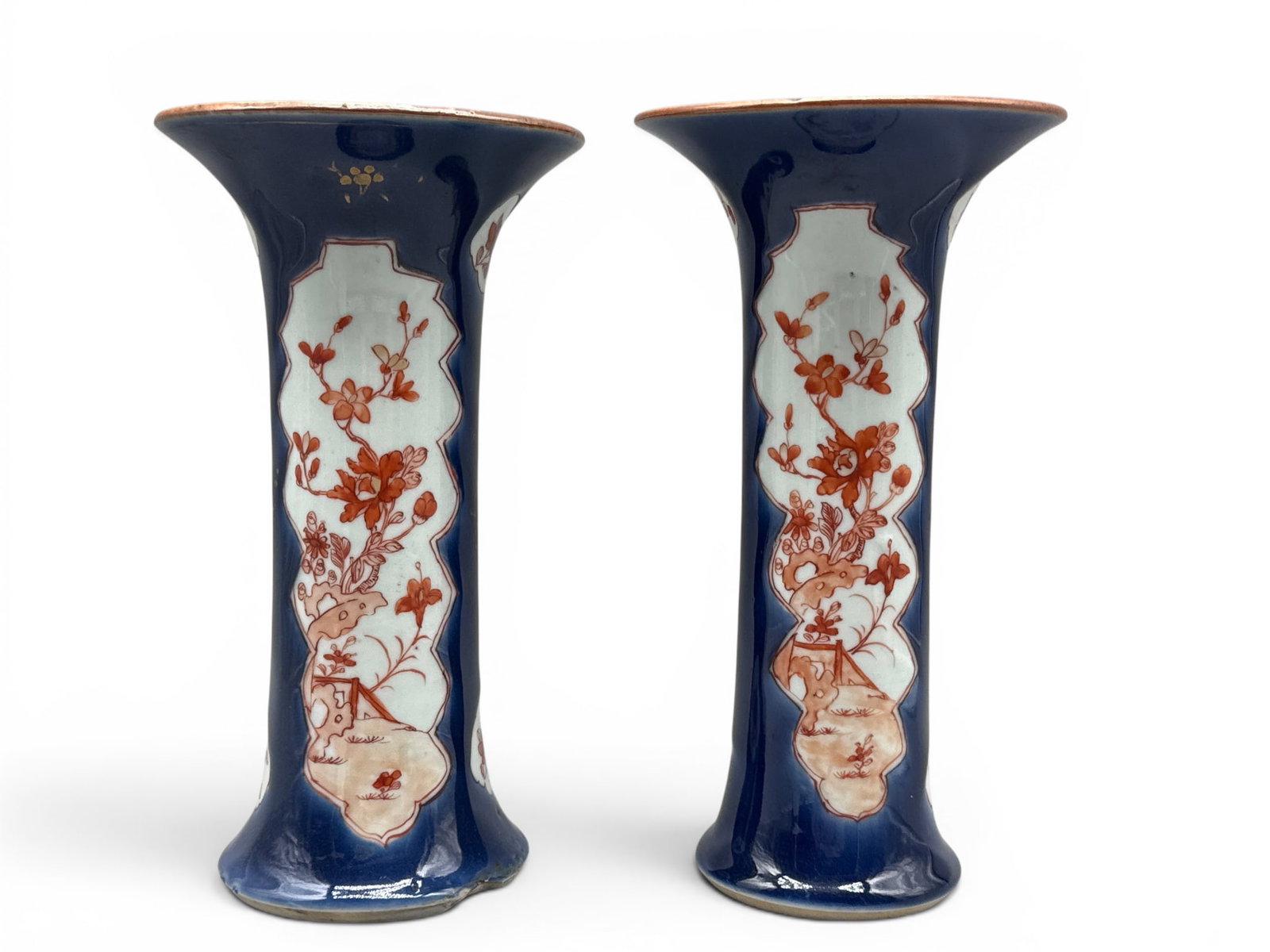 Pair Chinese Porcelain Beaker Vases (1 of 7)