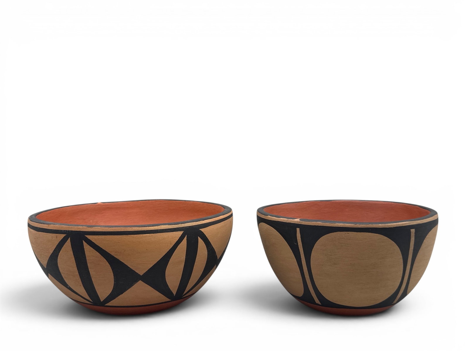 Robert Aguilar. Two Santa Domingo Pottery Bowls. (1 of 7)