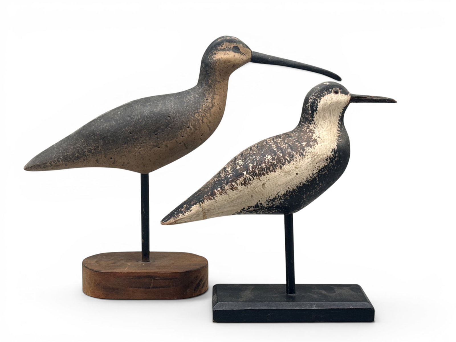 Jay Politz. Two Carved and Painted Shorebird Decoys (1 of 6)