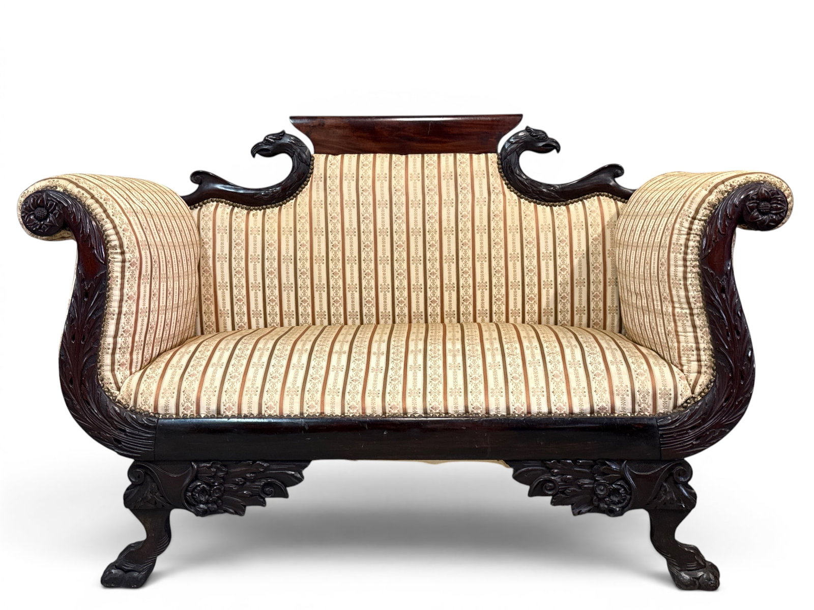 Federal Carved Eagle Head Settee (1 of 5)