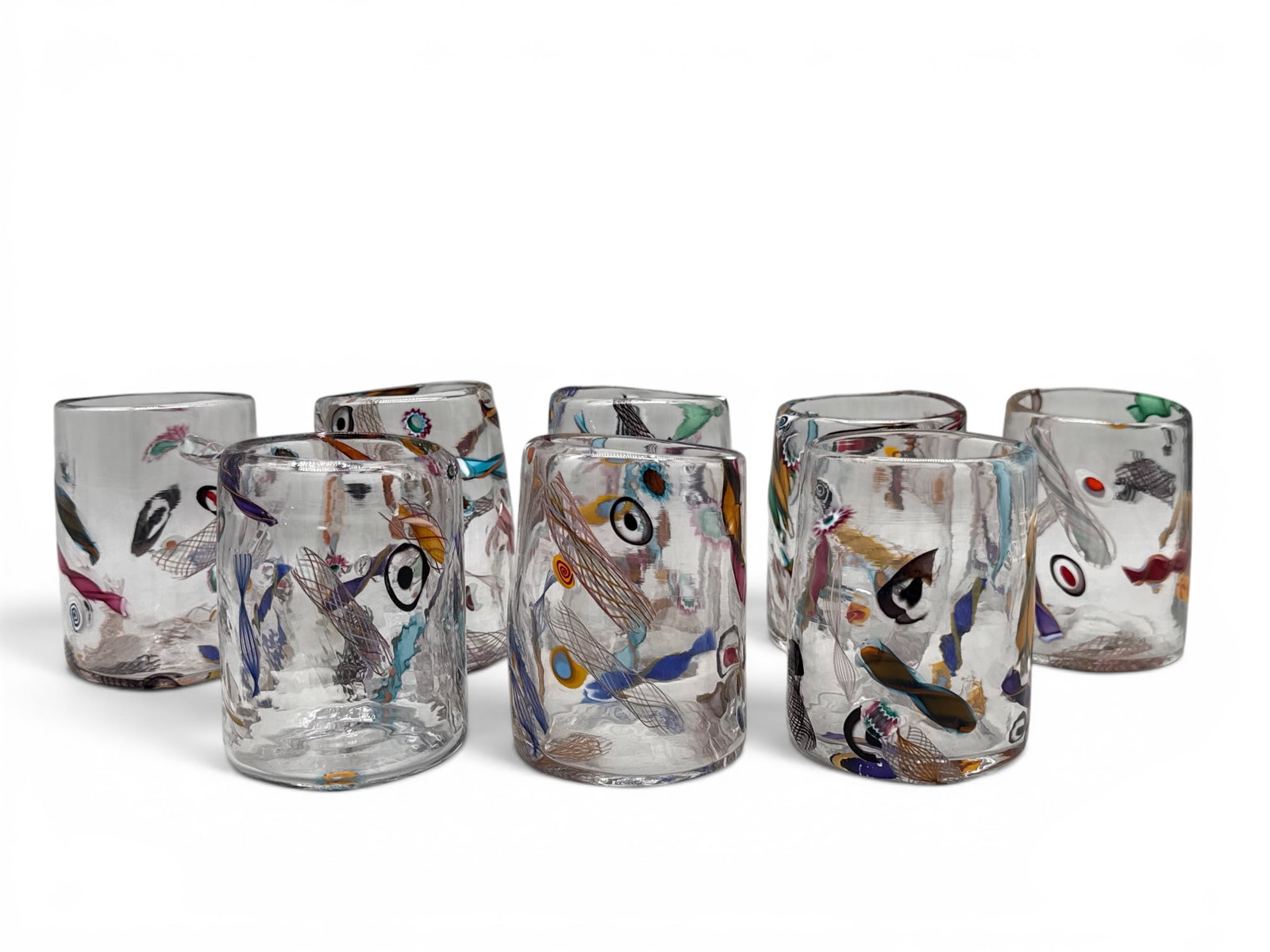 Eight Murano Blown Glass Tumblers (1 of 4)