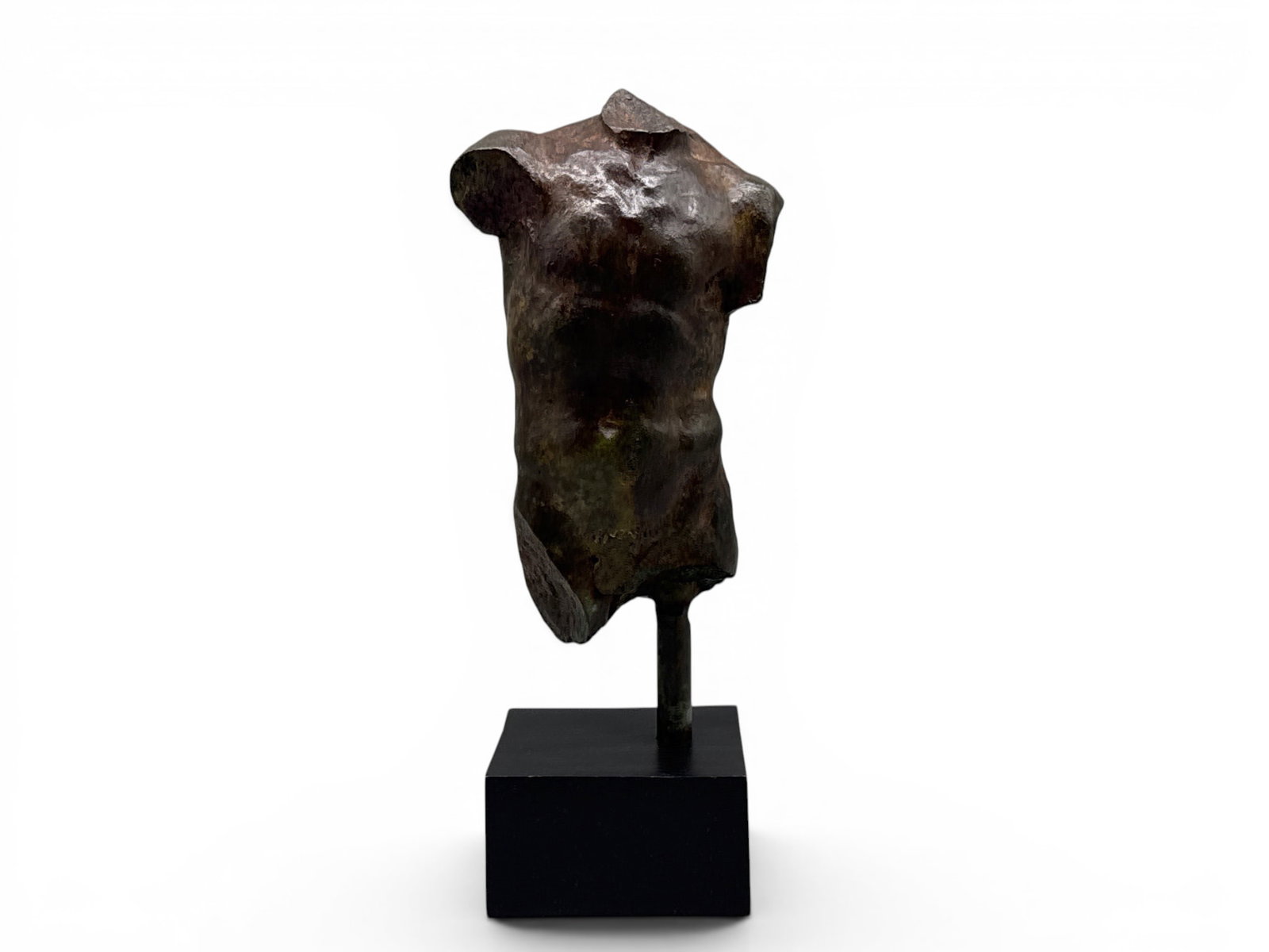 Gary Weisman Bronze: Torso: Gary Weisman (American, 1952-). A patinated bronze sculpture depicting a male torso. Signed. 11-1/2in tall x 3in wide. | You have additional shipping options, and are not required to use Live Shipping
