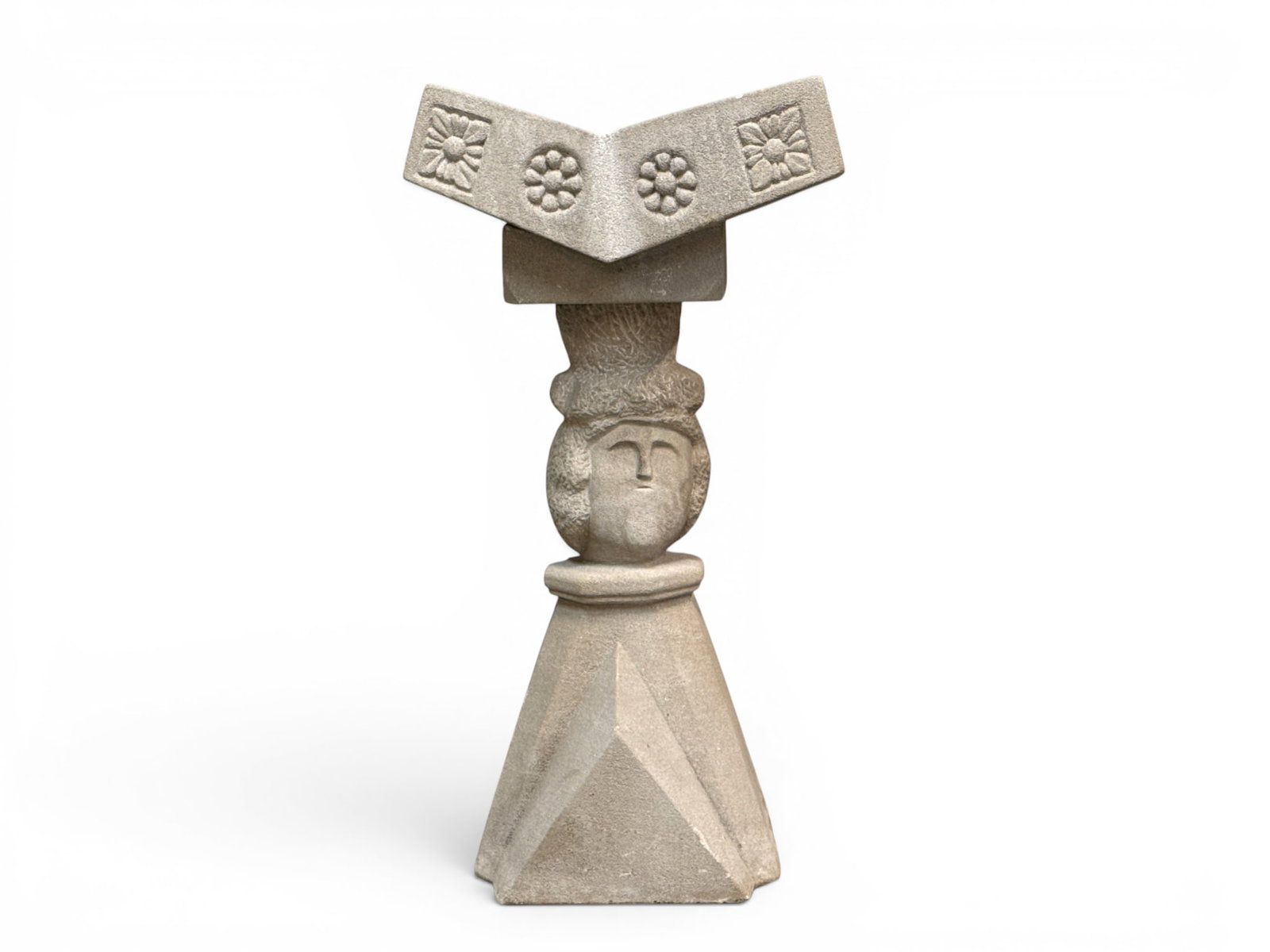 After William Edmondson Limestone Figural Birdbath (1 of 7)