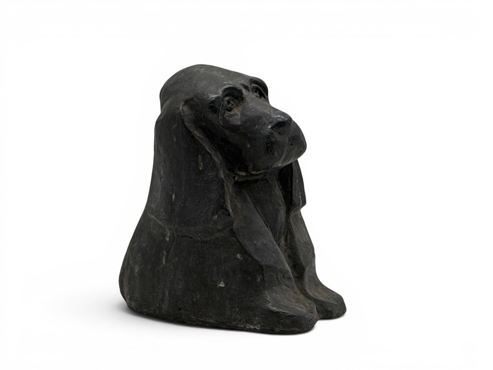 Attrb. Bogdan Grom Lead Sculpture. Basset Hound (1 of 5)